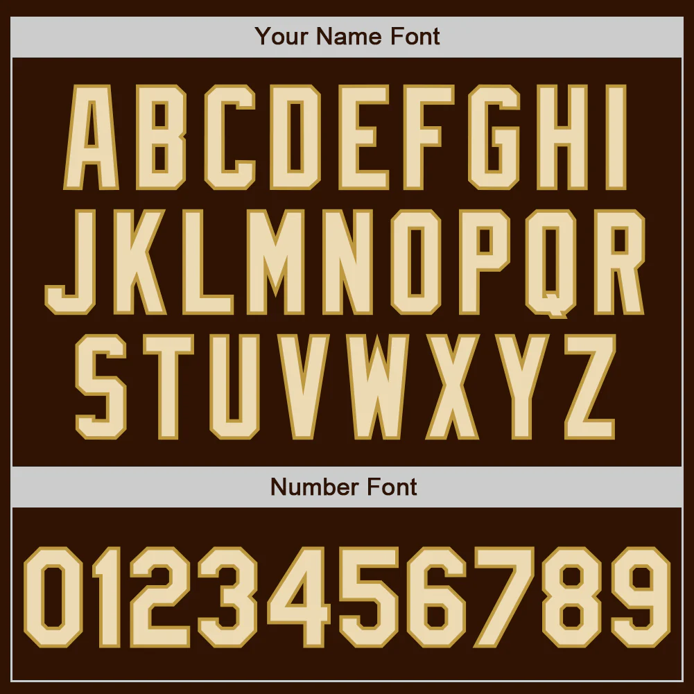 Custom Brown Cream-Old Gold Authentic Baseball Jersey - Image 4