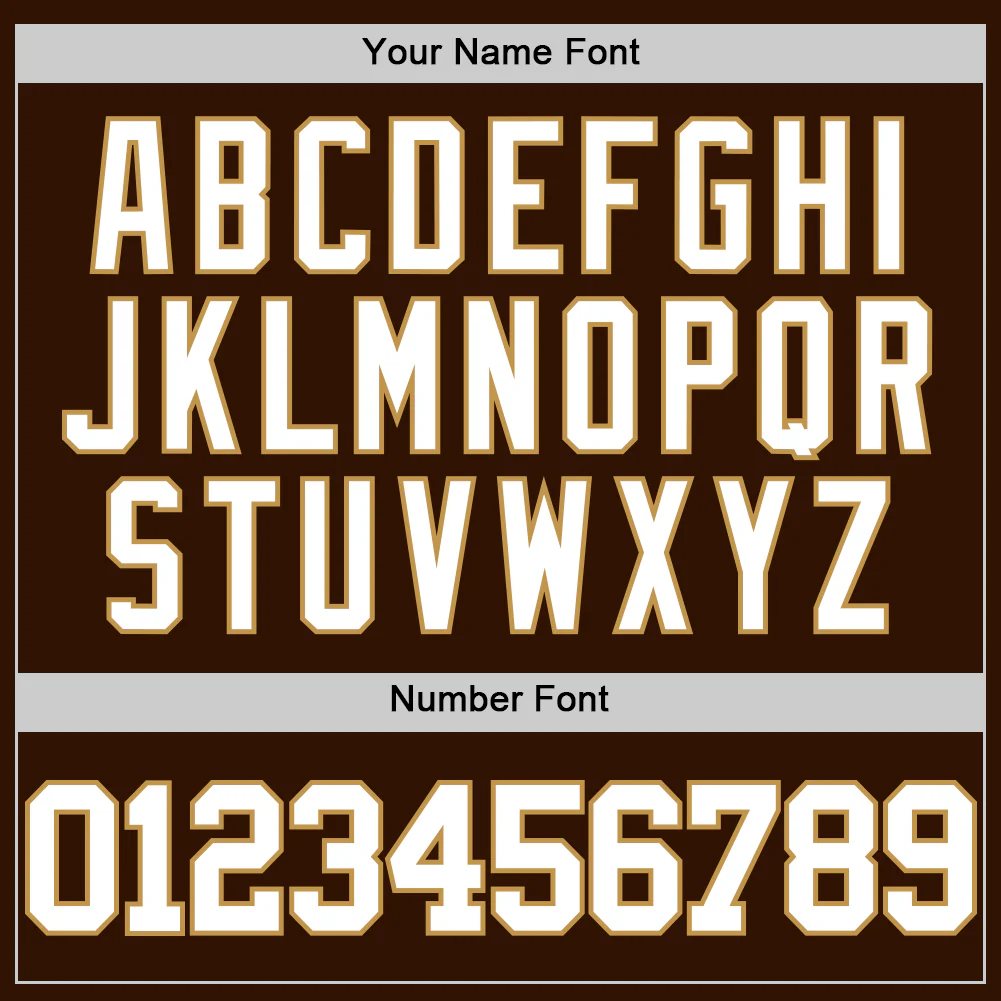 Custom Brown White-Old Gold Authentic Basketball Jersey - Image 3