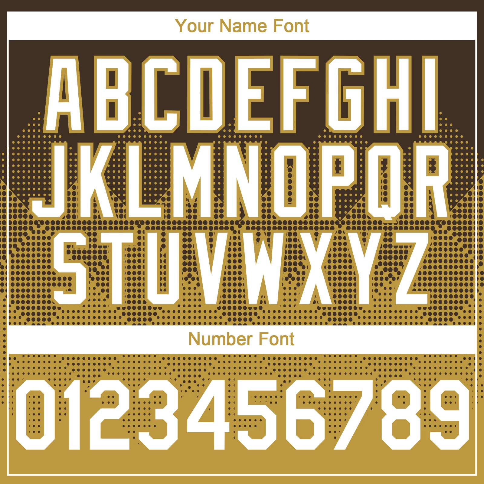 Custom Brown White-Old Gold 3D Gradient Square Shape Authentic Baseball Jersey - Image 5