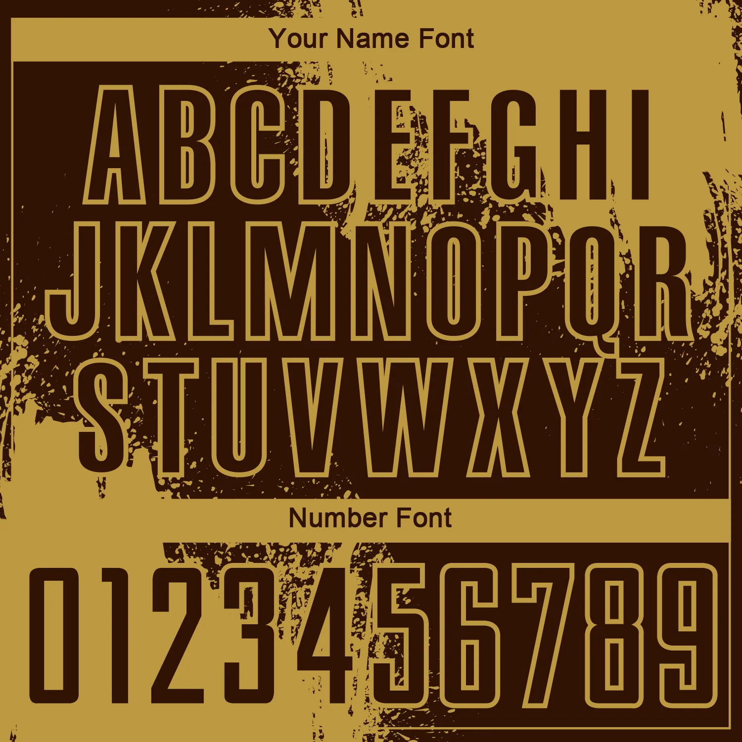 Custom Brown Old Gold Abstract Brush Stroke Sports Sublimation Soccer Uniform Jersey - Image 6