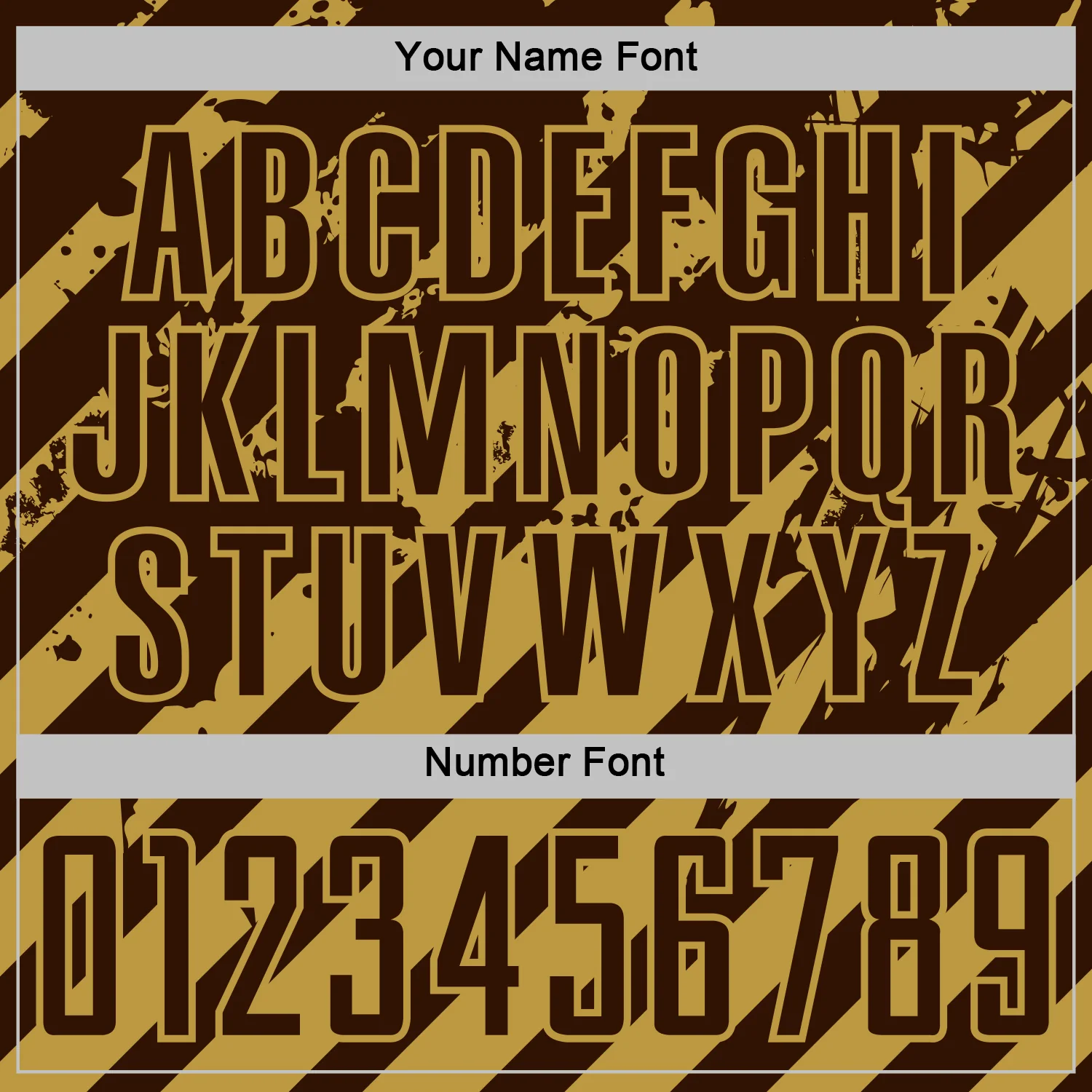 Custom Brown Old Gold Distressed Diagonal Stripe Pattern Sports Sublimation Soccer Uniform Jersey - Image 6