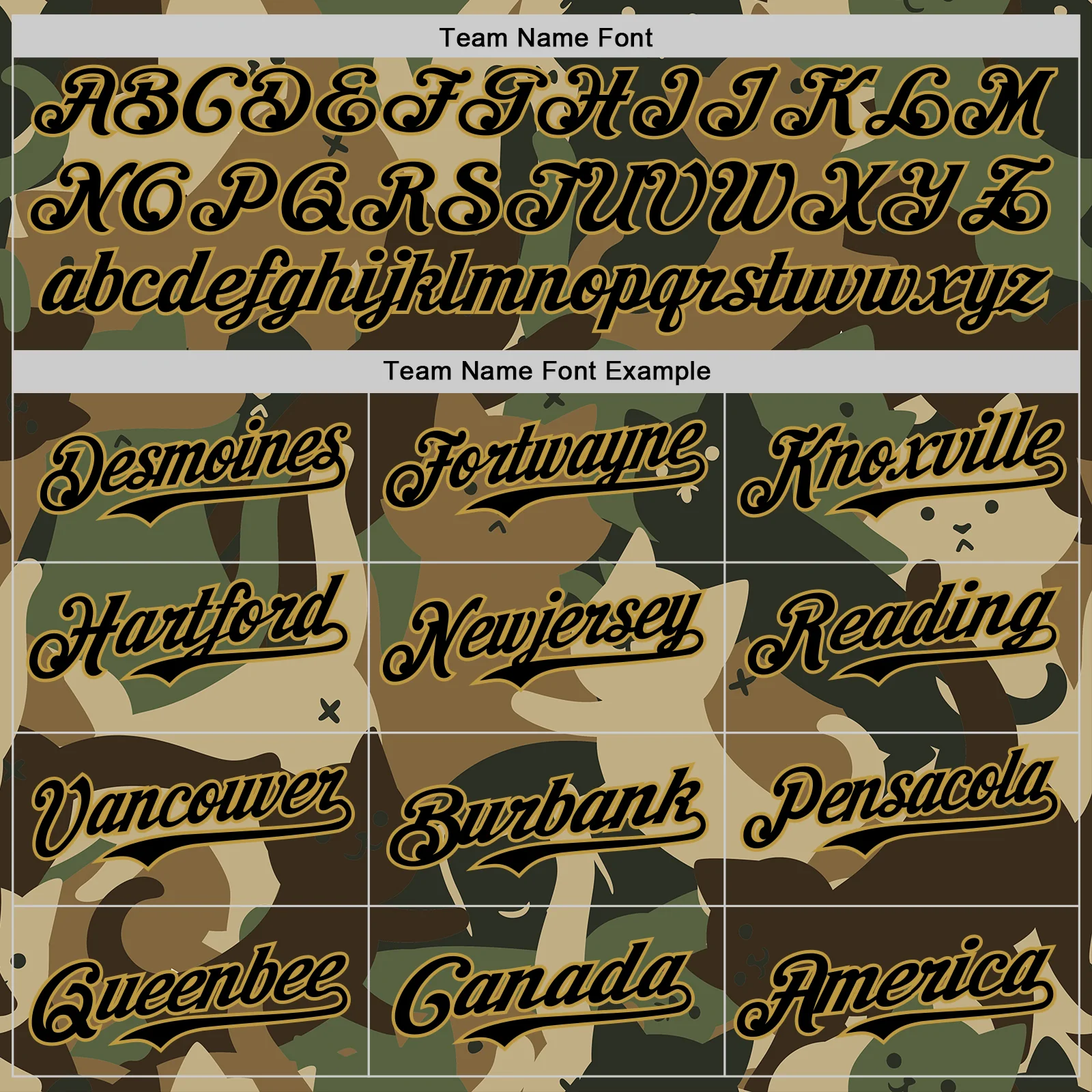 Custom Camo Black-Old Gold 3D Tobe Fonseca Camouflage Cat Army Authentic Baseball Jersey - Image 4
