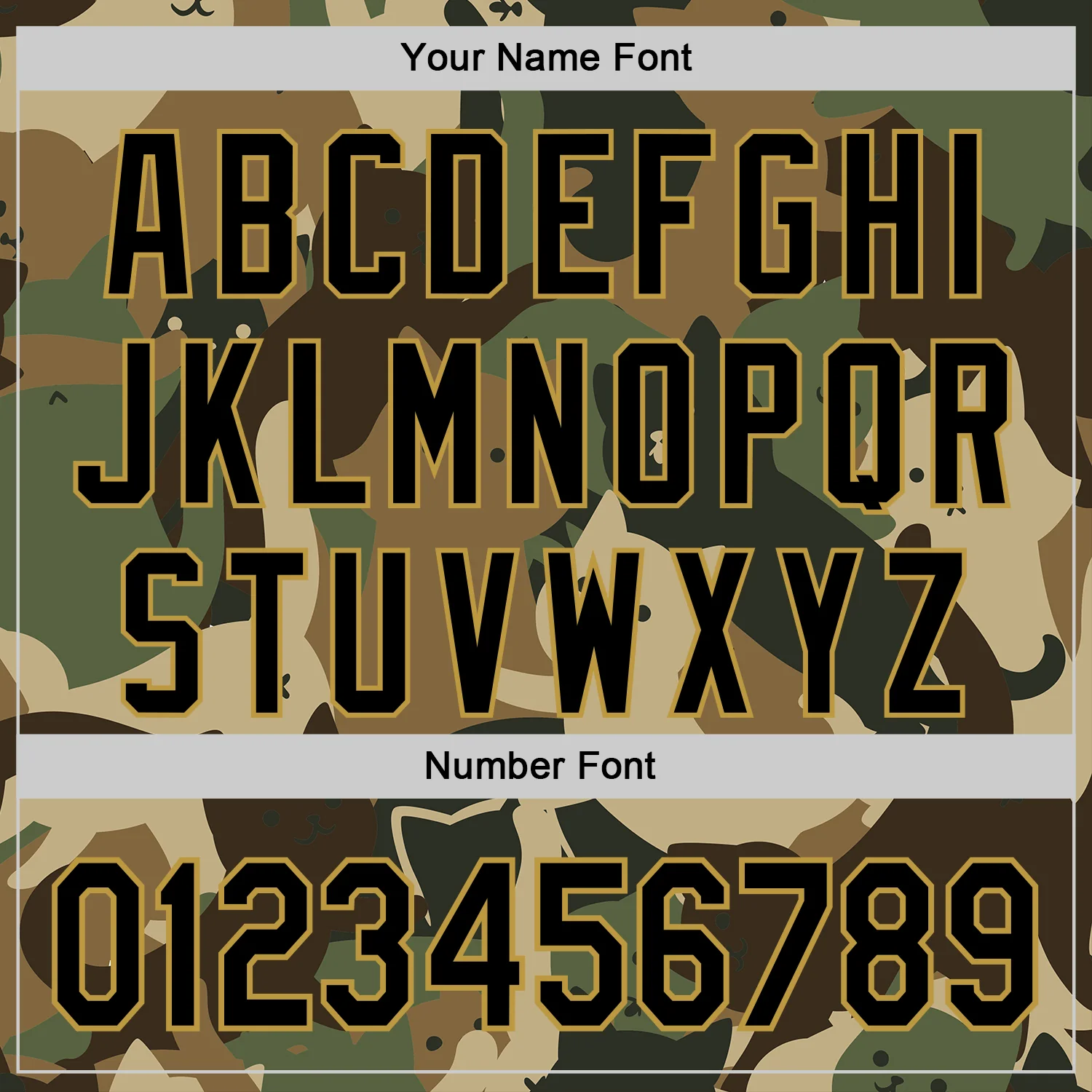 Custom Camo Black-Old Gold 3D Tobe Fonseca Camouflage Cat Army Authentic Baseball Jersey - Image 5