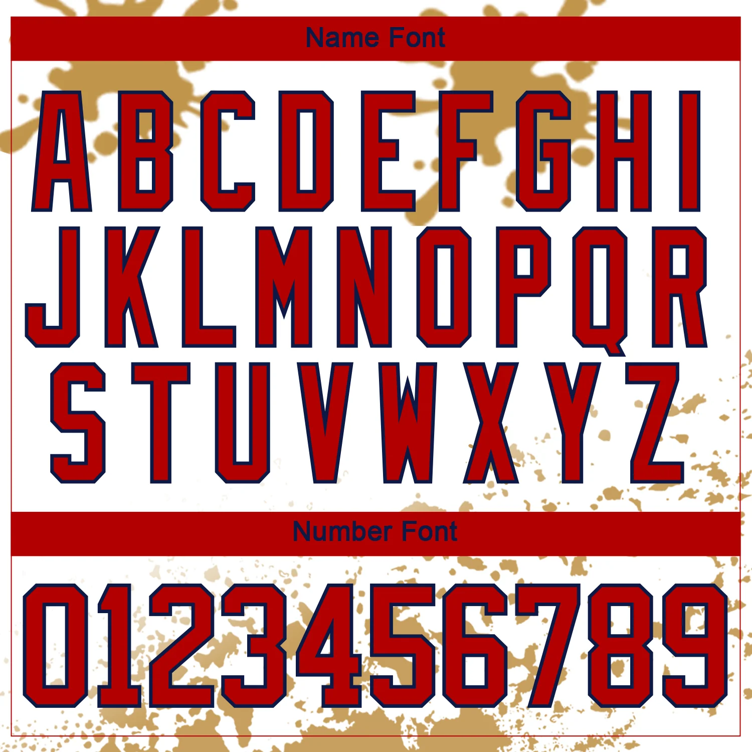 Custom Camo Red Old Gold Navy-White Splash Hockey Lace Neck Jersey - Image 5