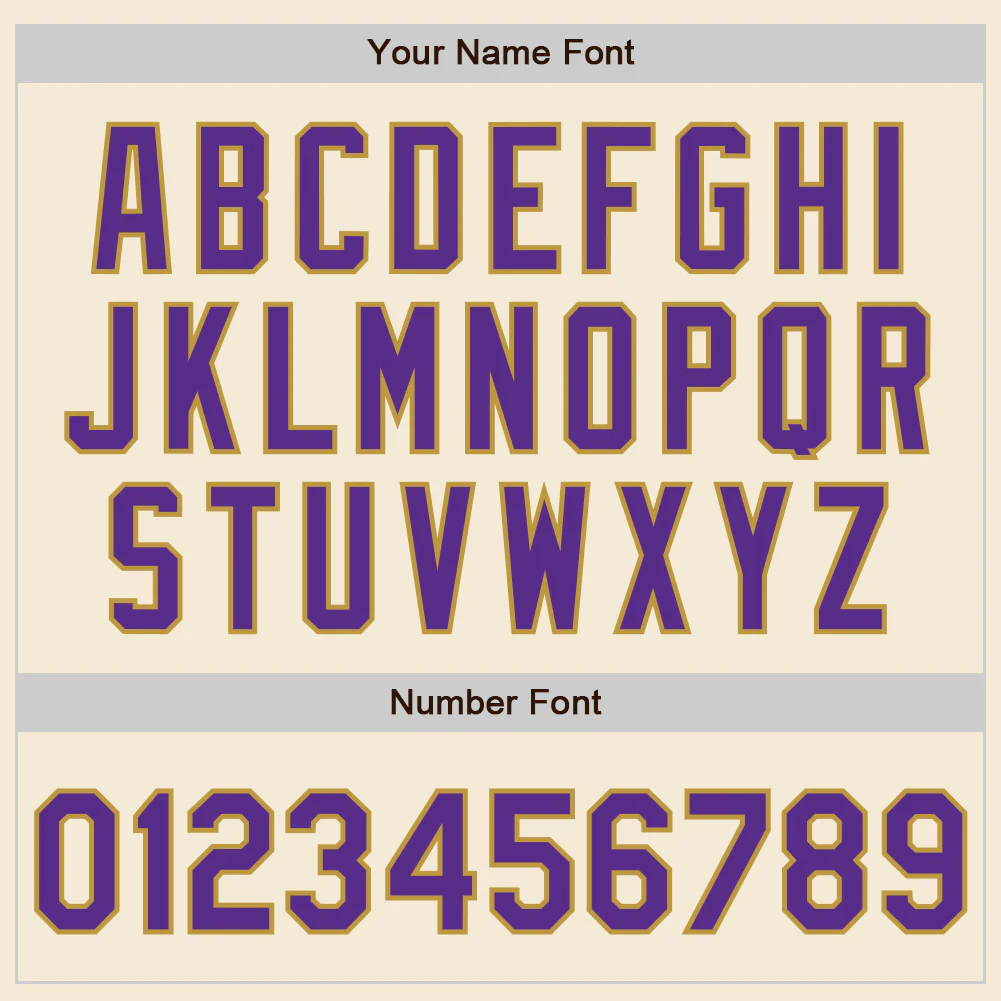 Custom Cream Purple-Old Gold Authentic Baseball Jersey - Image 4
