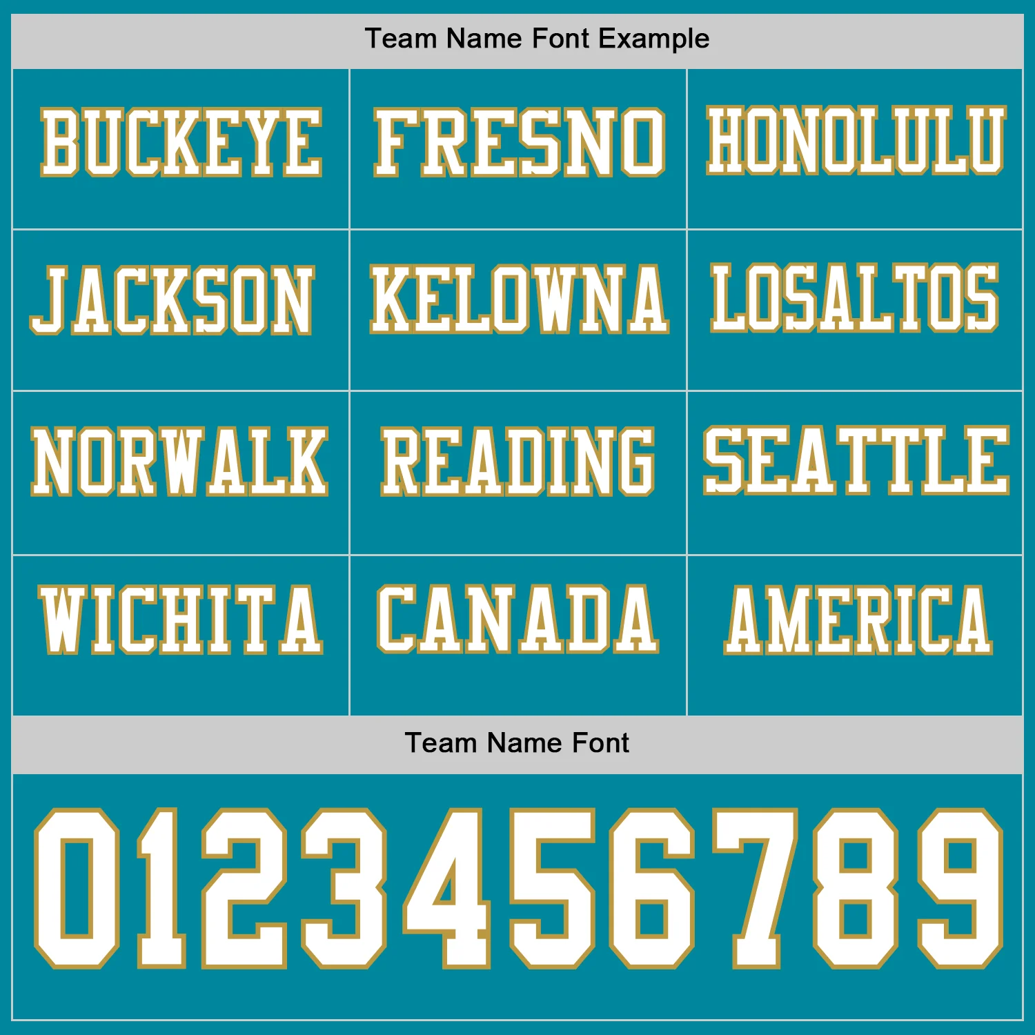 Custom Teal White-Old Gold Long Sleeve Authentic Football Jersey - Image 3