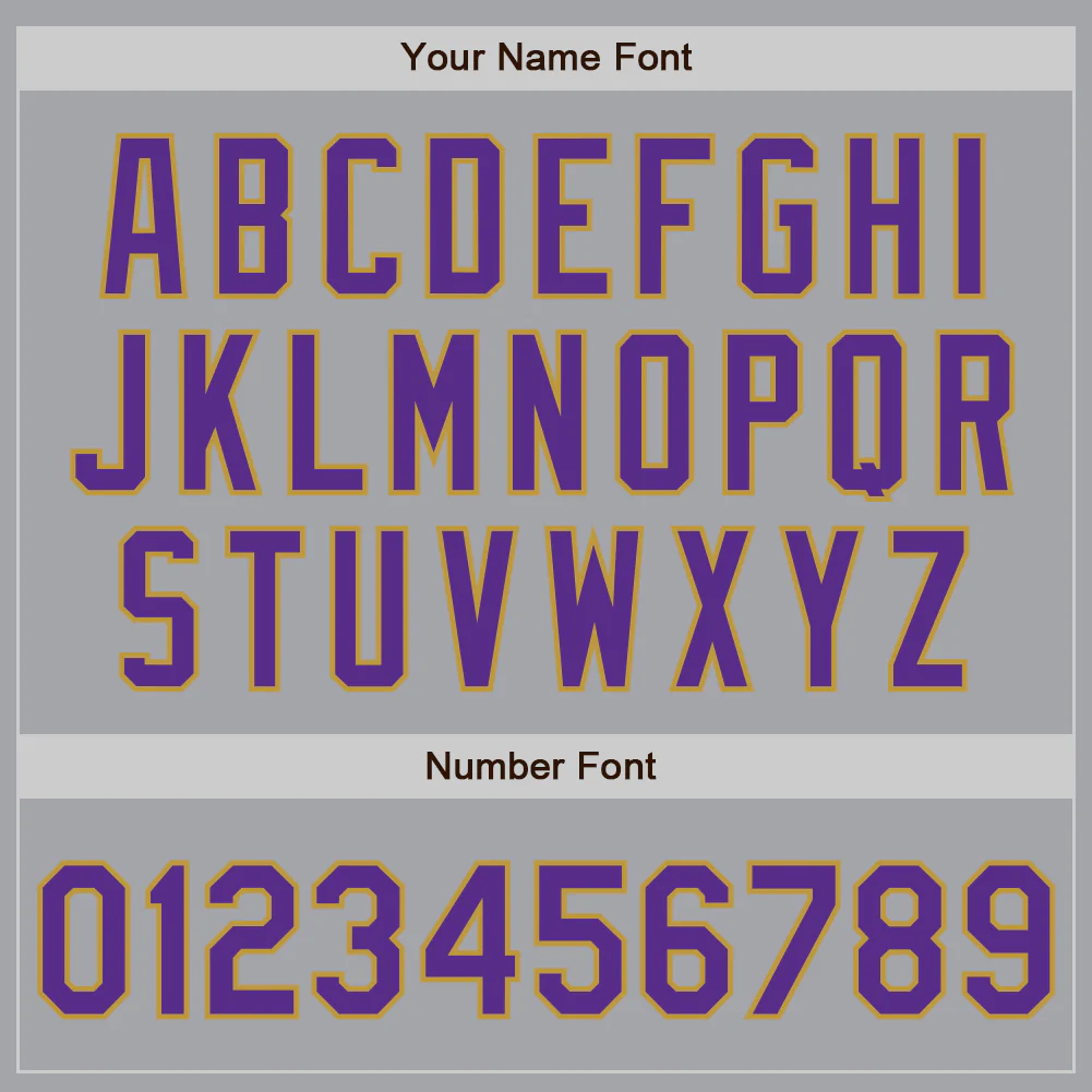 Custom Gray Purple-Old Gold Authentic Two Tone Baseball Jersey - Image 5