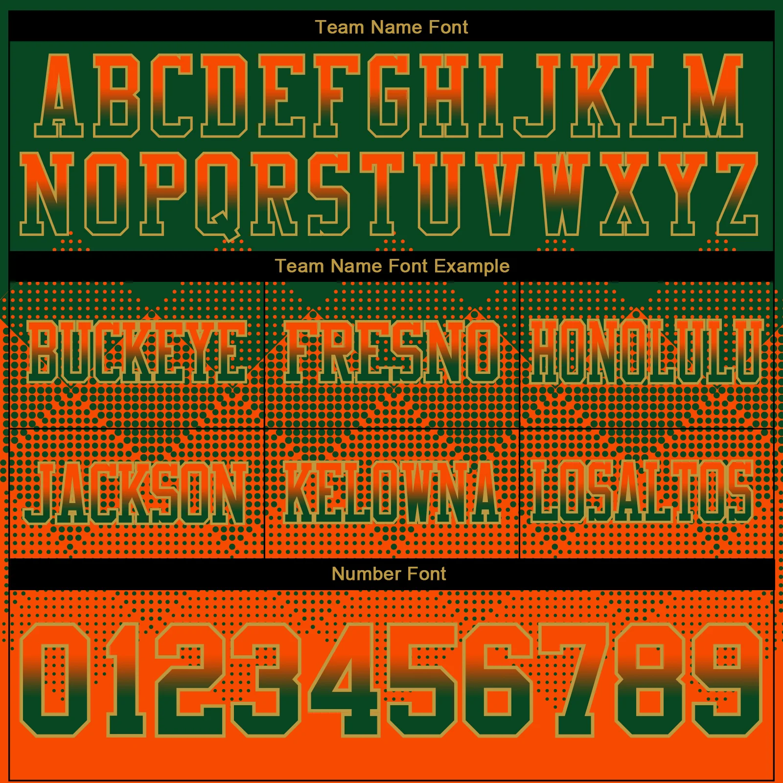 Custom Green Orange-Old Gold Authentic Gradient Square Shape Flag Football Jersey - Image 3