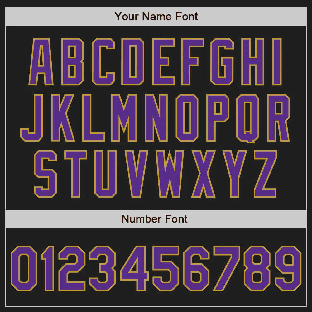 Custom Stitched Black Purple-Old Gold Baseball Pullover Sweatshirt Hoodie - Image 4