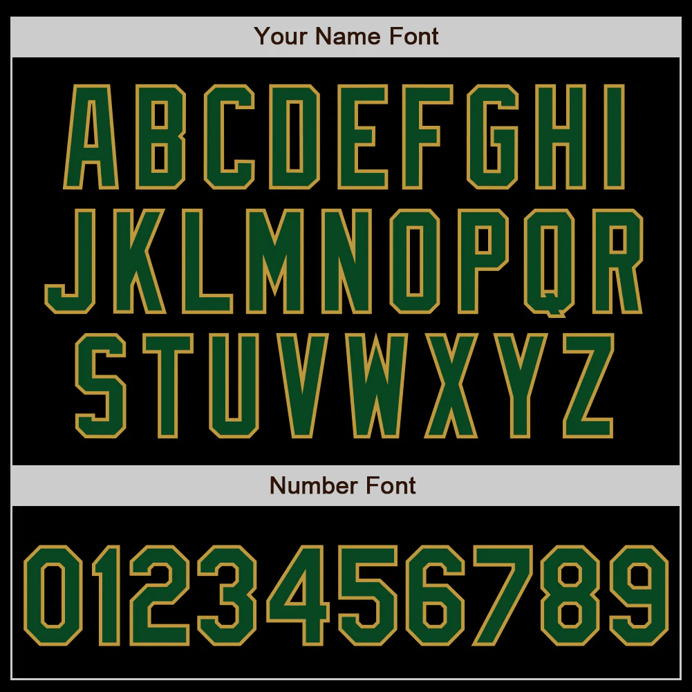 Custom Black Green-Old Gold Bomber Full-Snap Varsity Letterman Jacket - Image 6