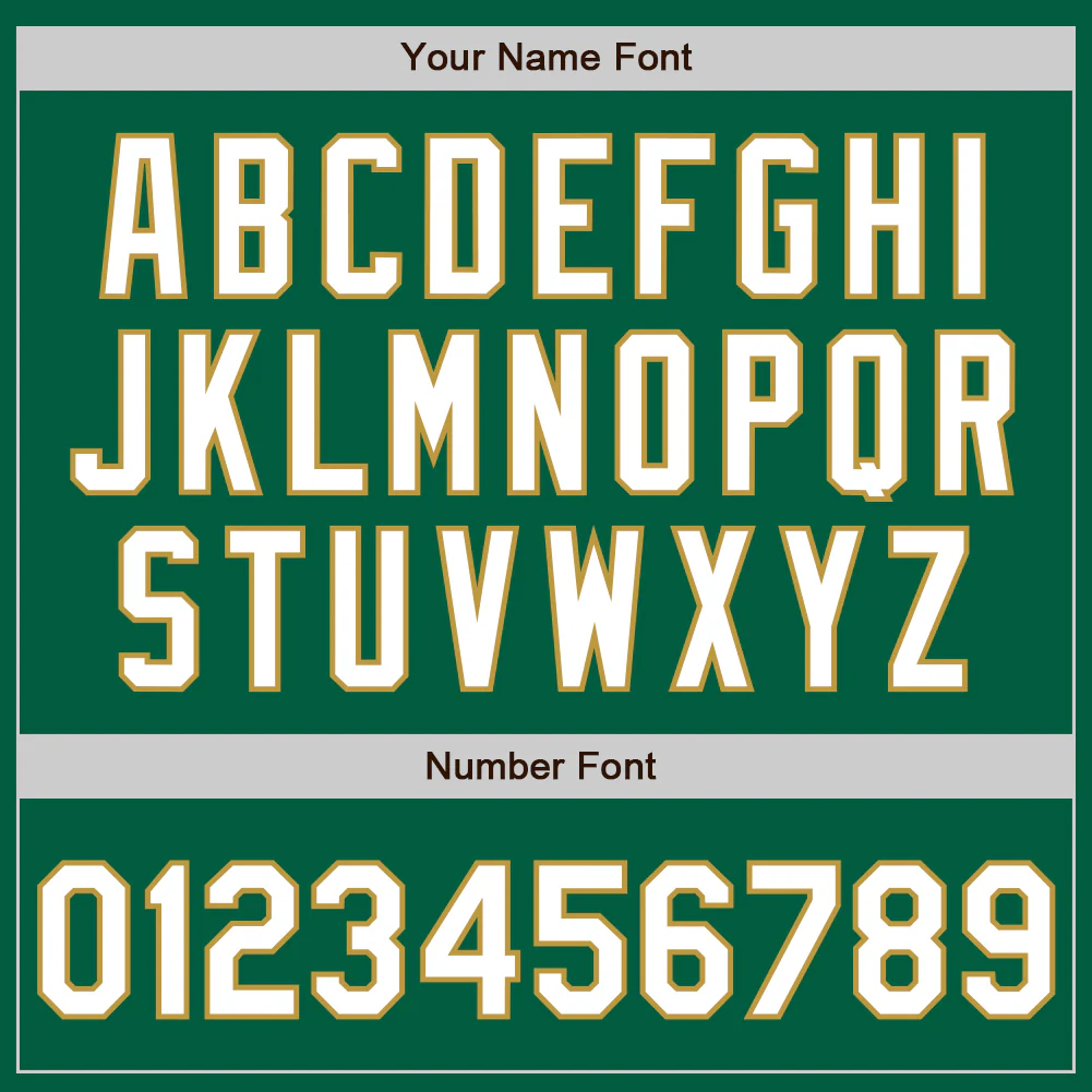 Custom Kelly Green White-Old Gold Authentic Baseball Jersey - Image 8