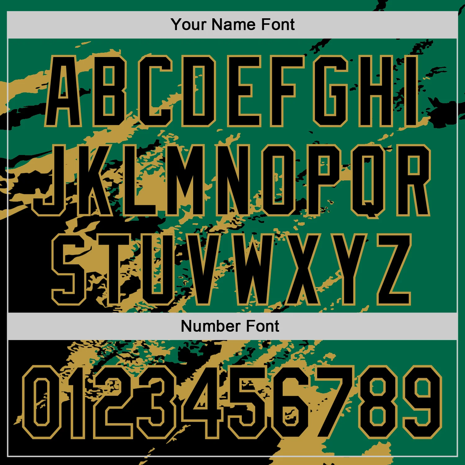 Custom Kelly Green Black-Old Gold Splash Art 3D Pattern Design Bomber Full-Snap Varsity Letterman Hoodie Jacket - Image 6