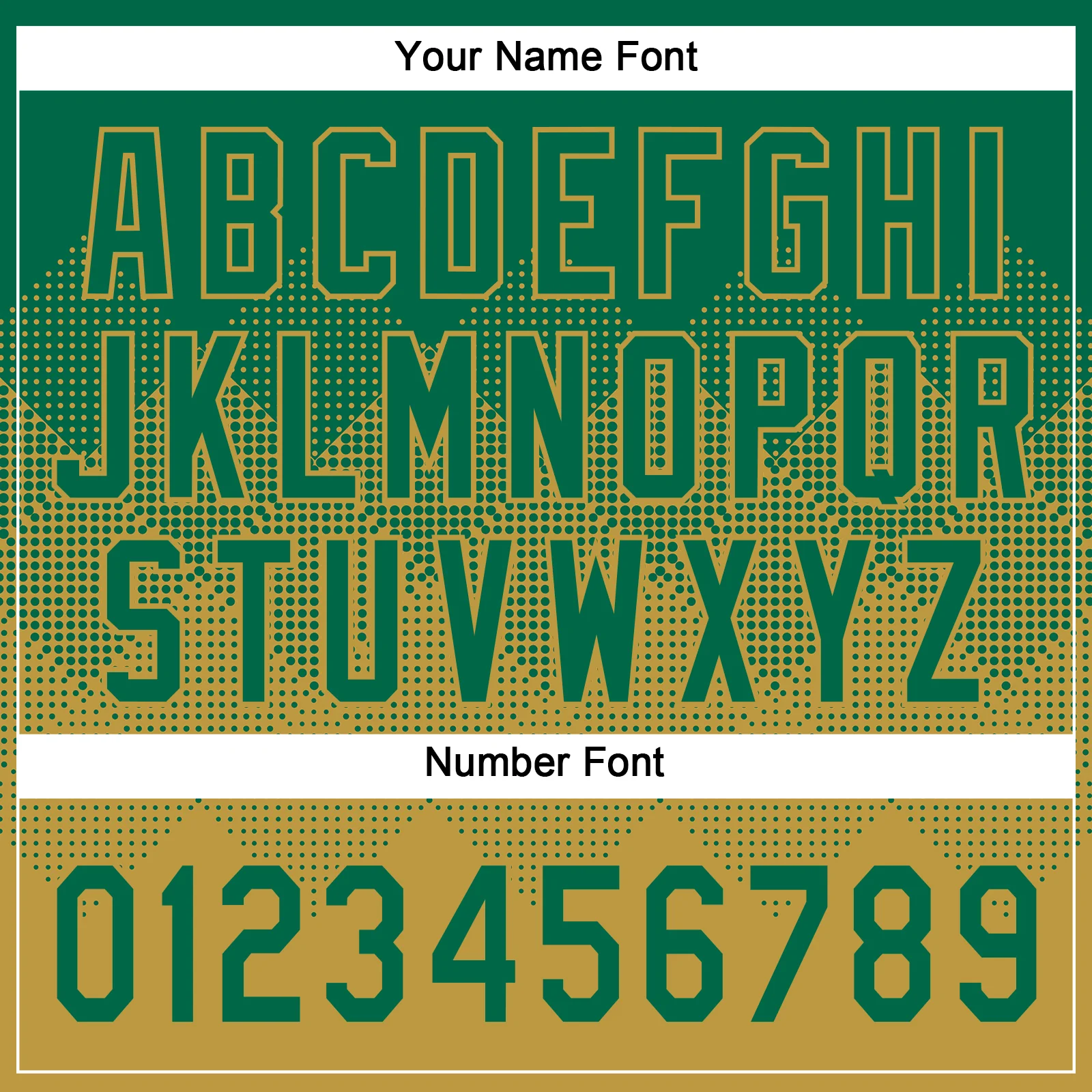 Custom Kelly Green Old Gold 3D Gradient Square Shape Two-Button Unisex Softball Jersey - Image 5