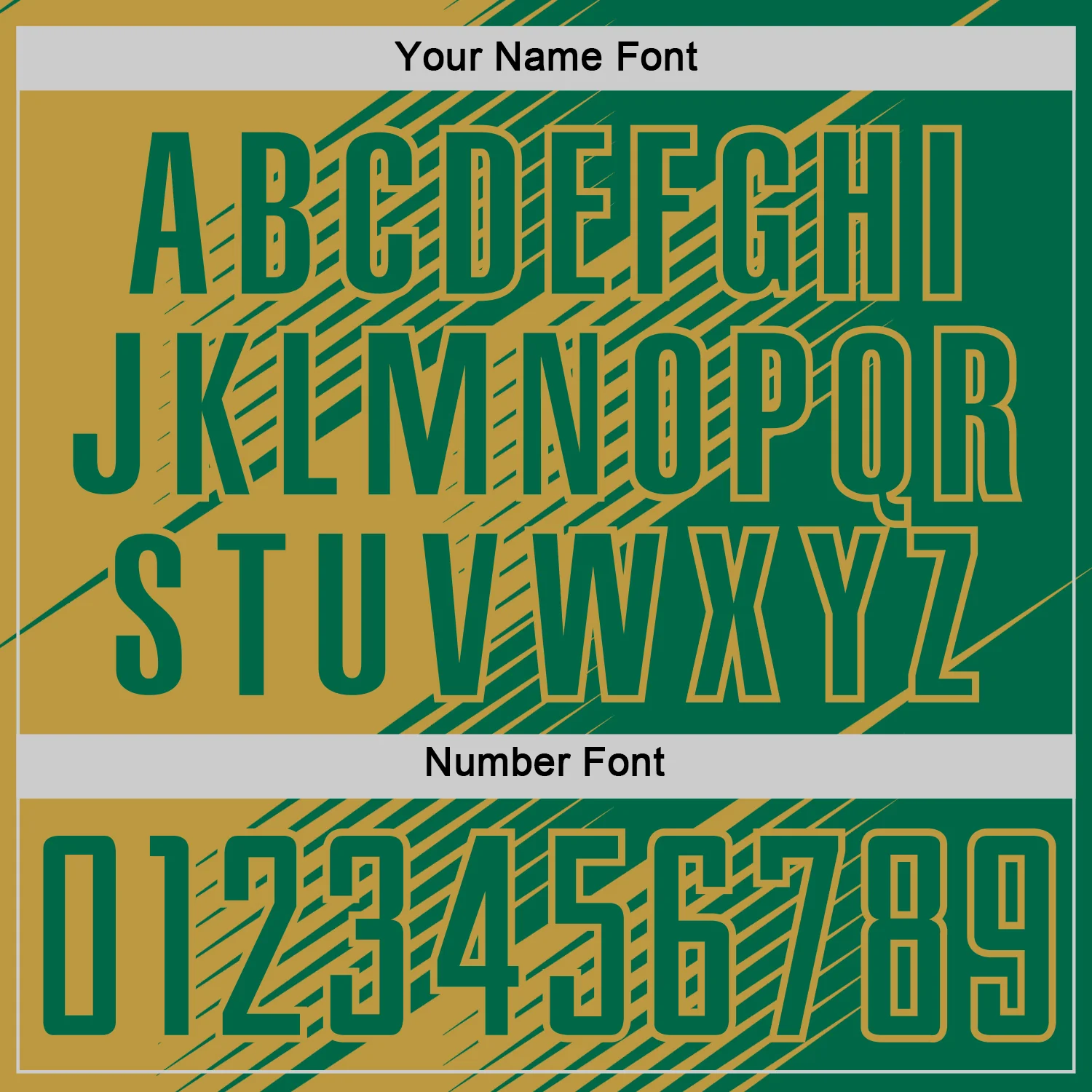Custom Kelly Green Old Gold Line Sublimation Soccer Uniform Jersey - Image 6