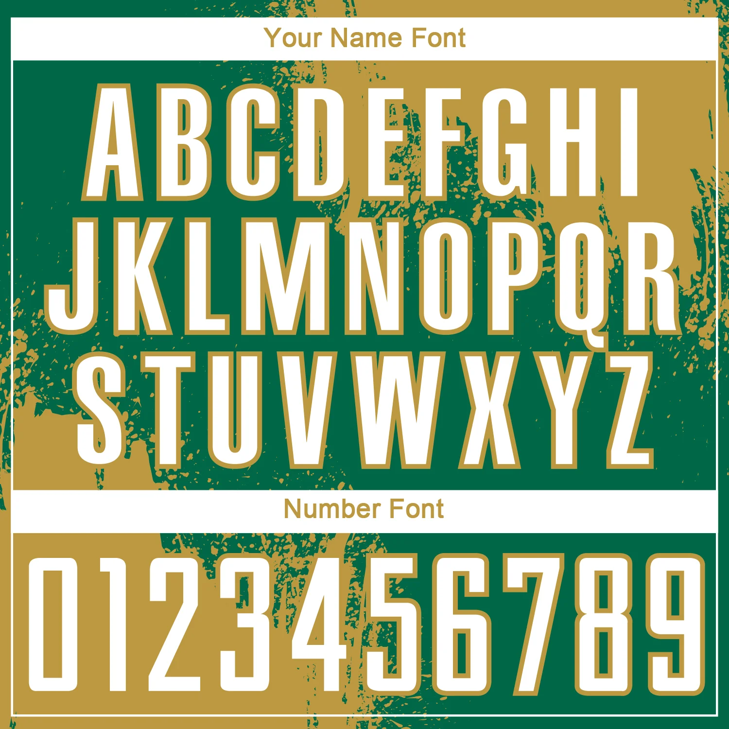 Custom Kelly Green White-Old Gold Abstract Brush Stroke Sports Sublimation Soccer Uniform Jersey - Image 6