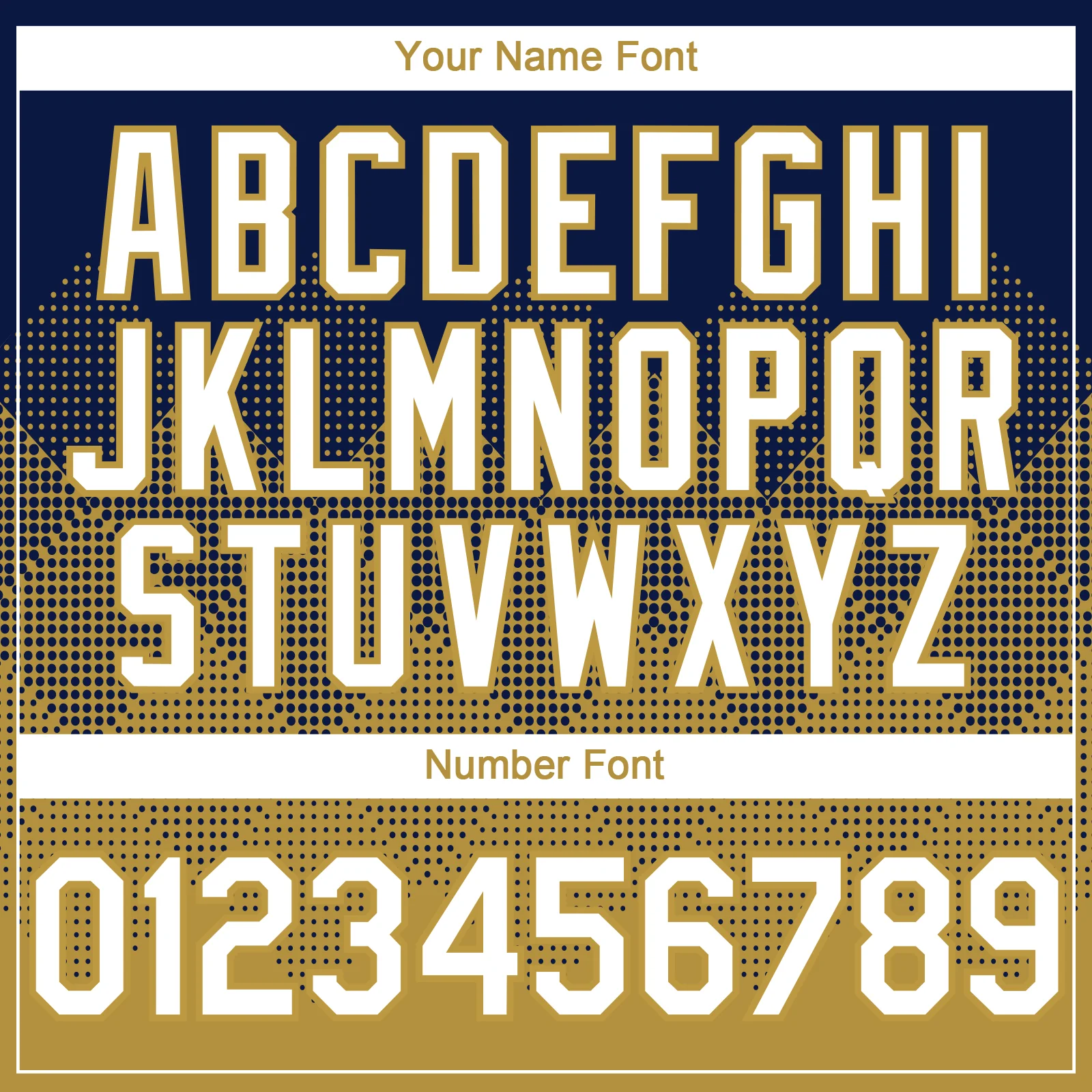 Custom Navy White-Old Gold 3D Gradient Square Shape Authentic Baseball Jersey - Image 5