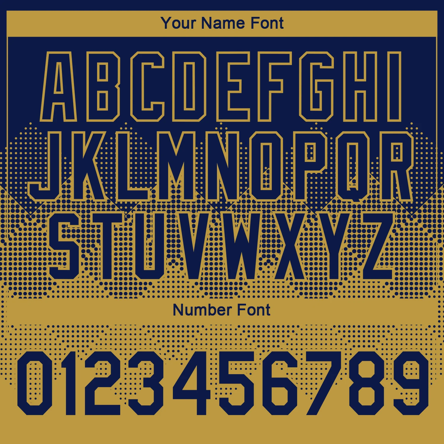 Custom Navy Old Gold 3D Pattern Design Gradient Square Shapes Performance T-Shirt - Image 4