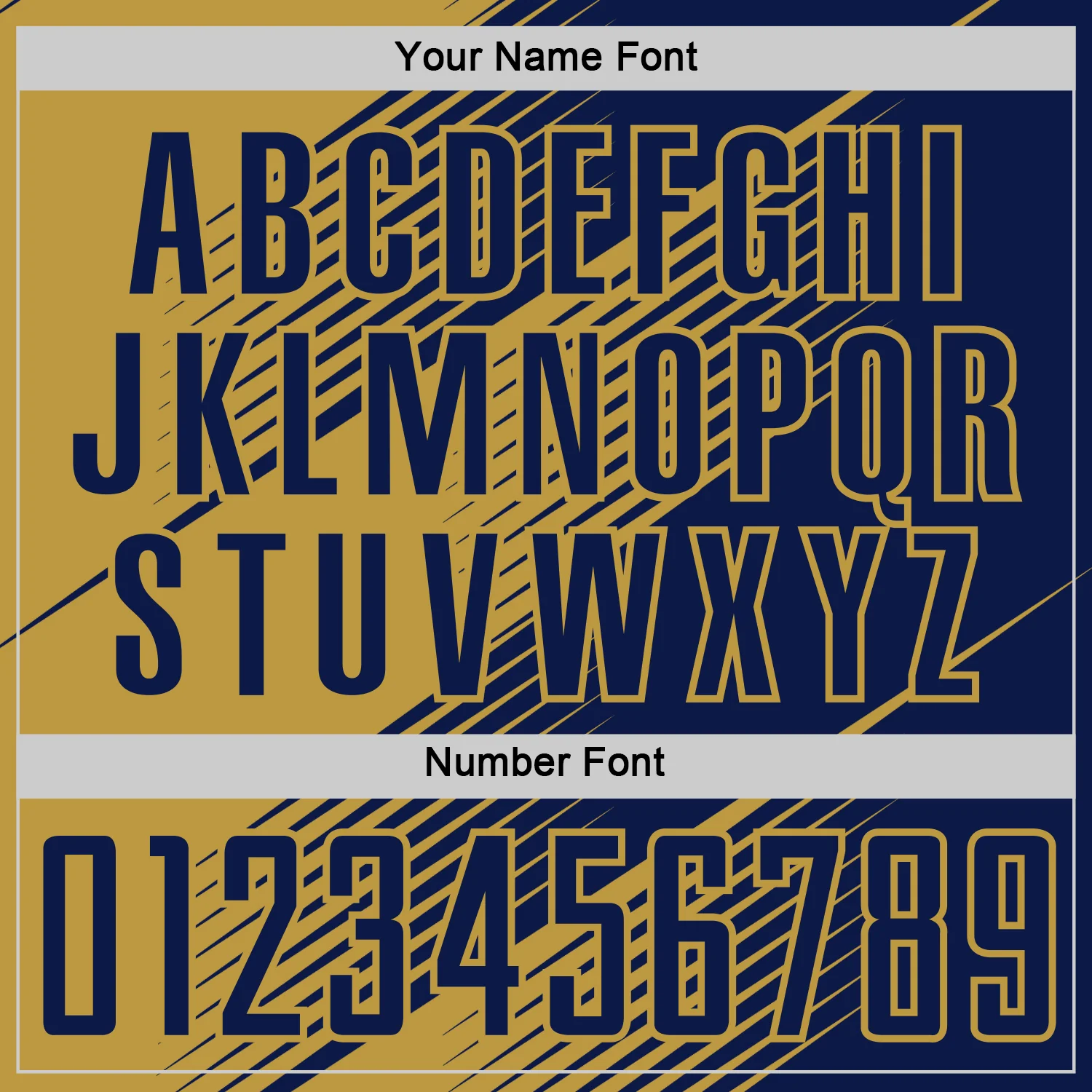Custom Navy Old Gold Line Sublimation Soccer Uniform Jersey - Image 6