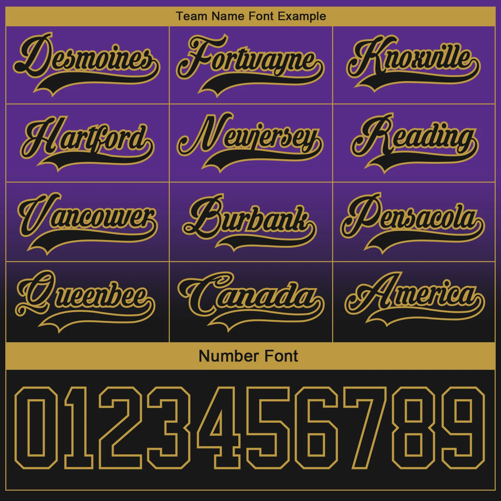 Custom Purple Black-Old Gold Fade Fashion Hockey Lace Neck Jersey - Image 6