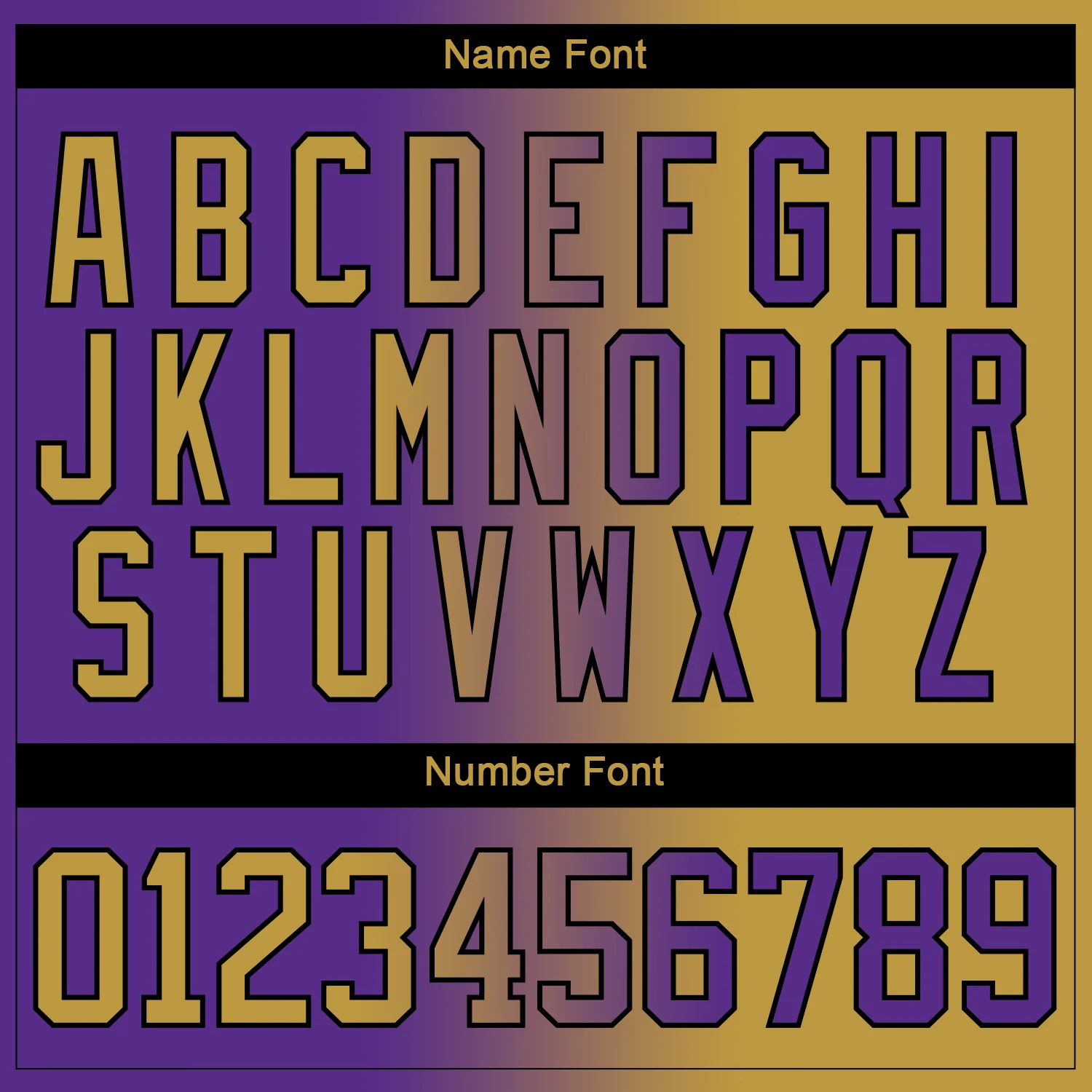 Custom Purple Old Gold-Black Gradient Fashion Hockey Lace Neck Jersey - Image 7
