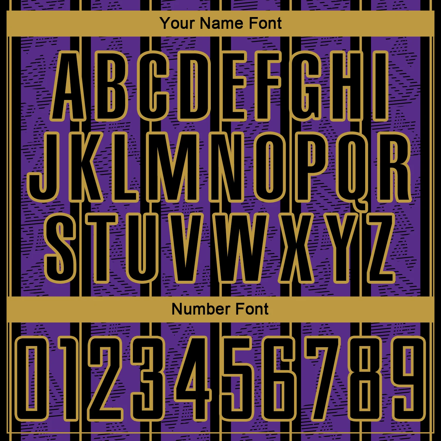 Custom Purple Black-Old Gold Stripe Line Sublimation Soccer Uniform Jersey - Image 6