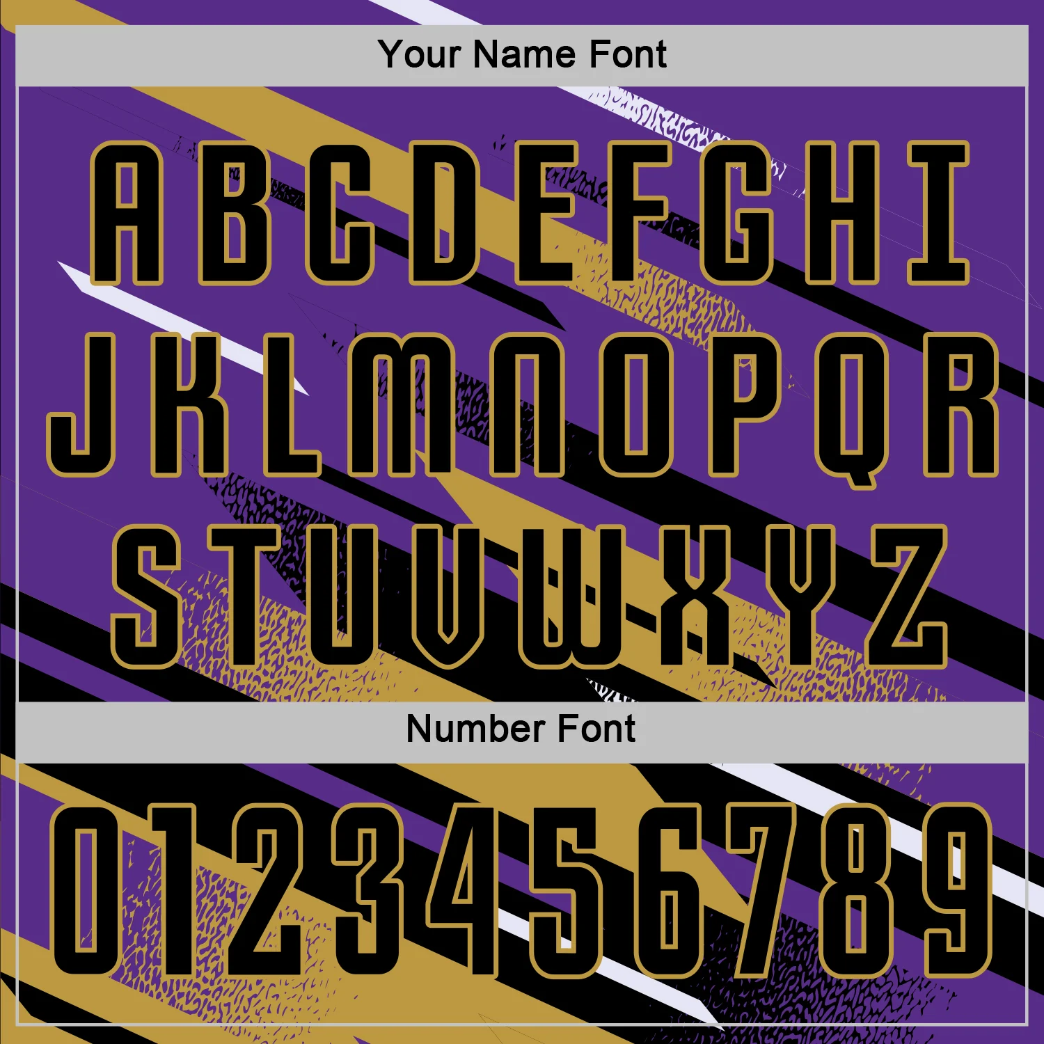 Custom Purple Black Old Gold-White Grunge Stripe And Grainy Sports Sublimation Soccer Uniform Jersey - Image 6