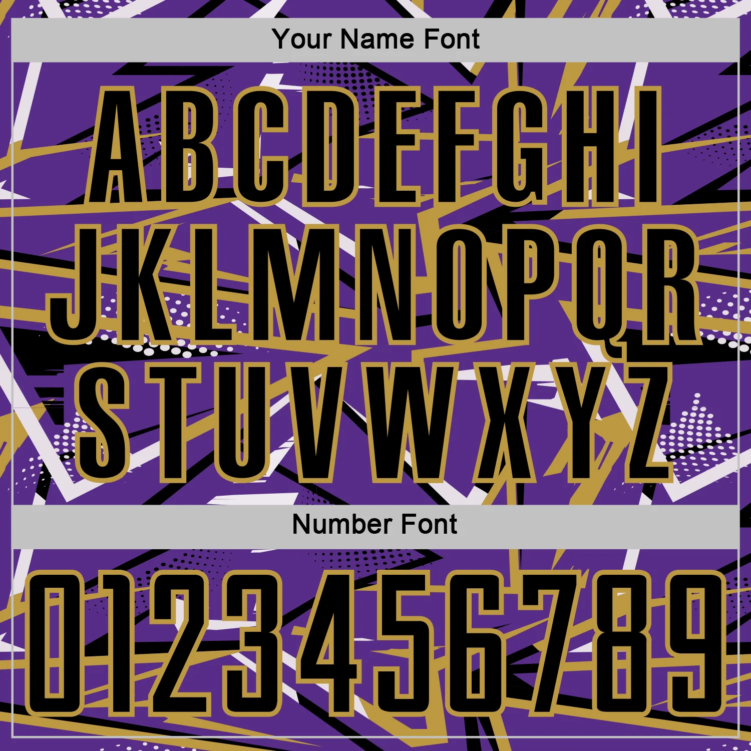 Custom Purple Black Old Gold-White Abstract Geometric Stripes Sports Sublimation Soccer Uniform Jersey - Image 6