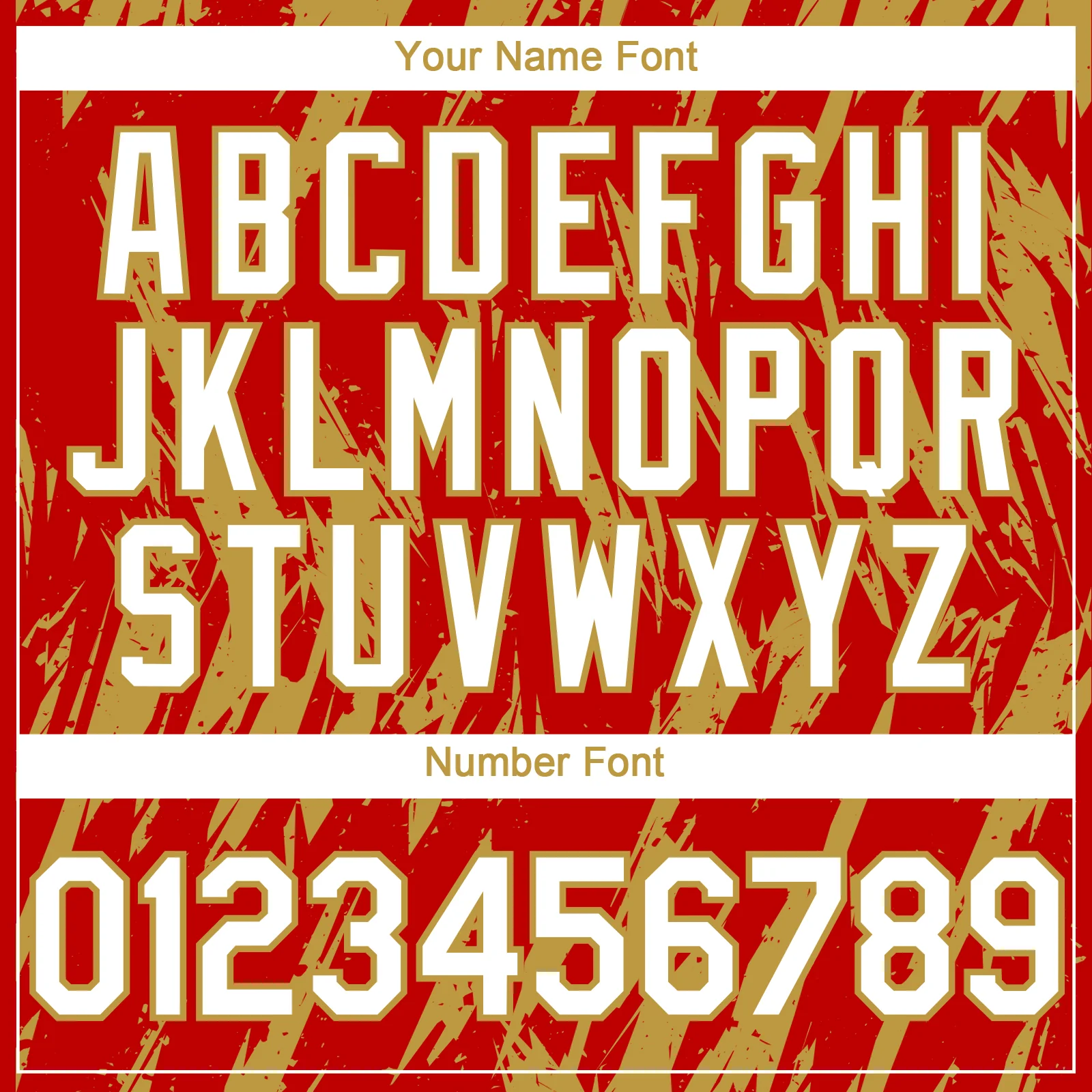 Custom Red White-Old Gold Splatter Torn Sharp Brush Stroke Authentic Baseball Jersey - Image 5