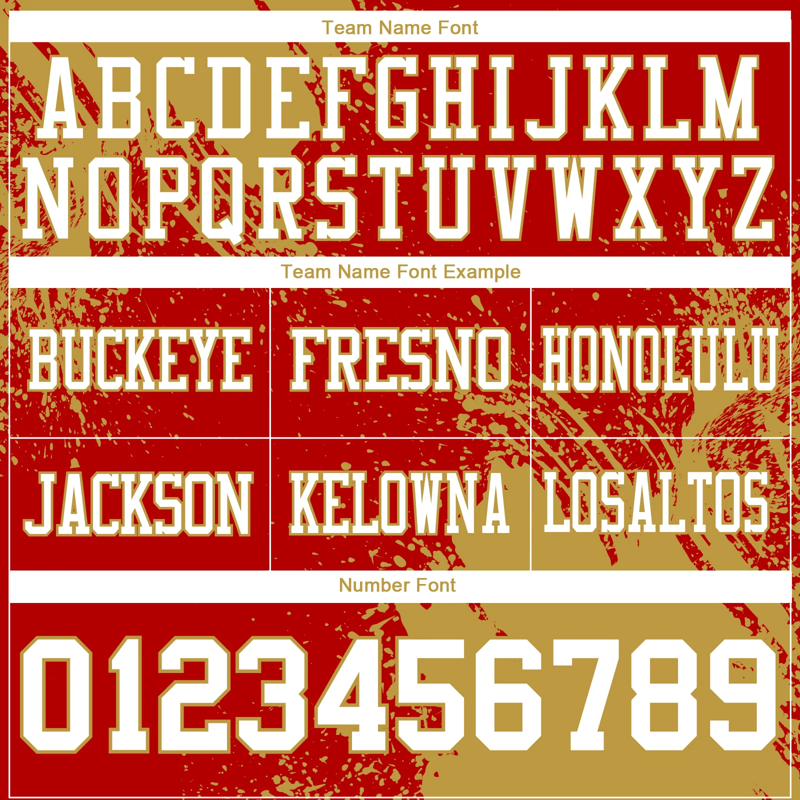 Custom Red White-Old Gold 3D Pattern Abstract Brush Stroke Authentic Football Jersey - Image 3