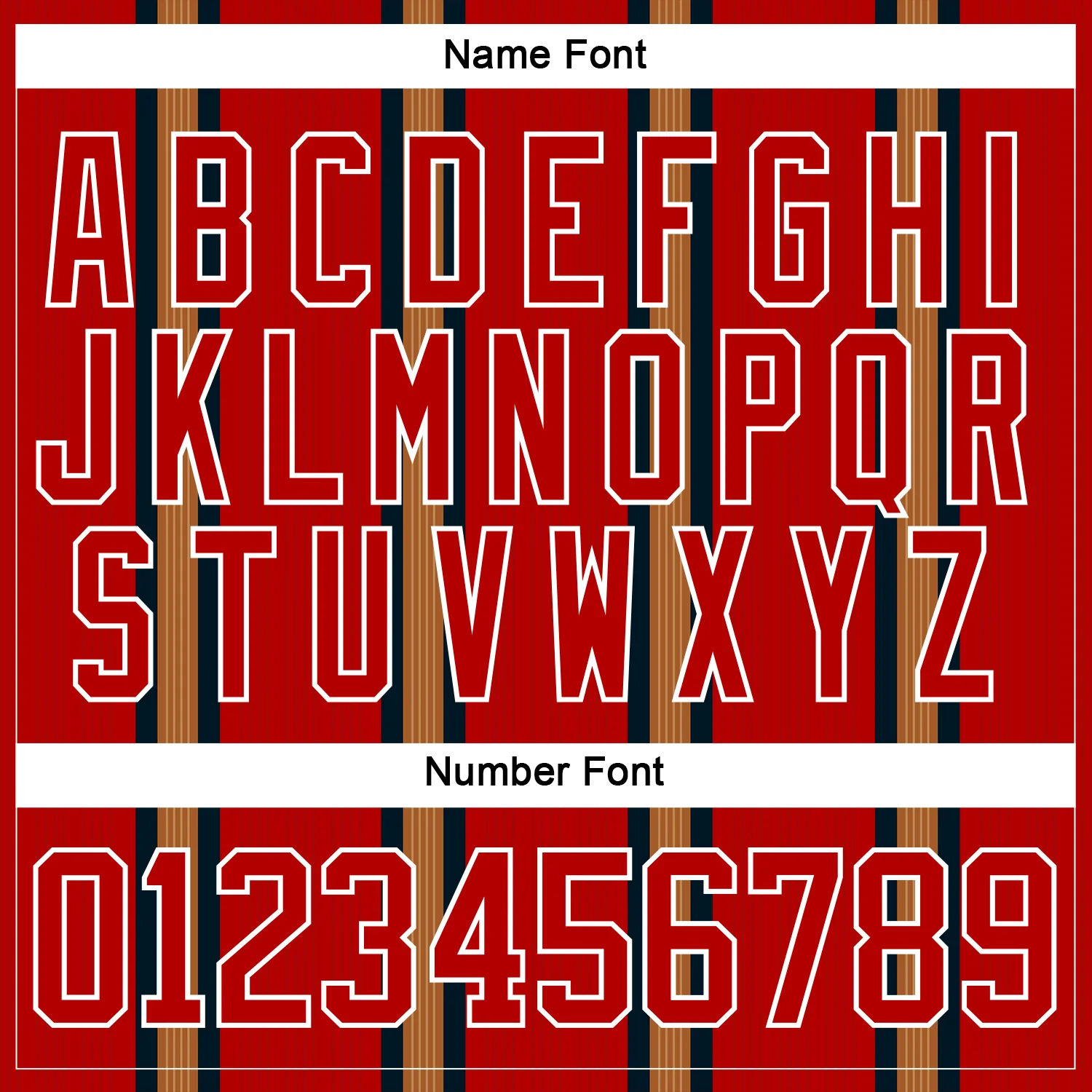 Custom Red Old Gold Black-White Stripe Hockey Lace Neck Jersey - Image 7