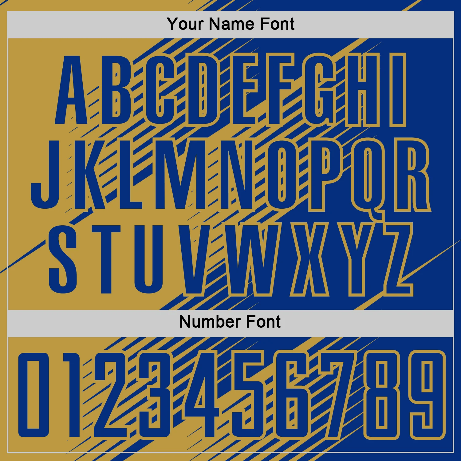 Custom Royal Old Gold Line Sublimation Soccer Uniform Jersey - Image 6