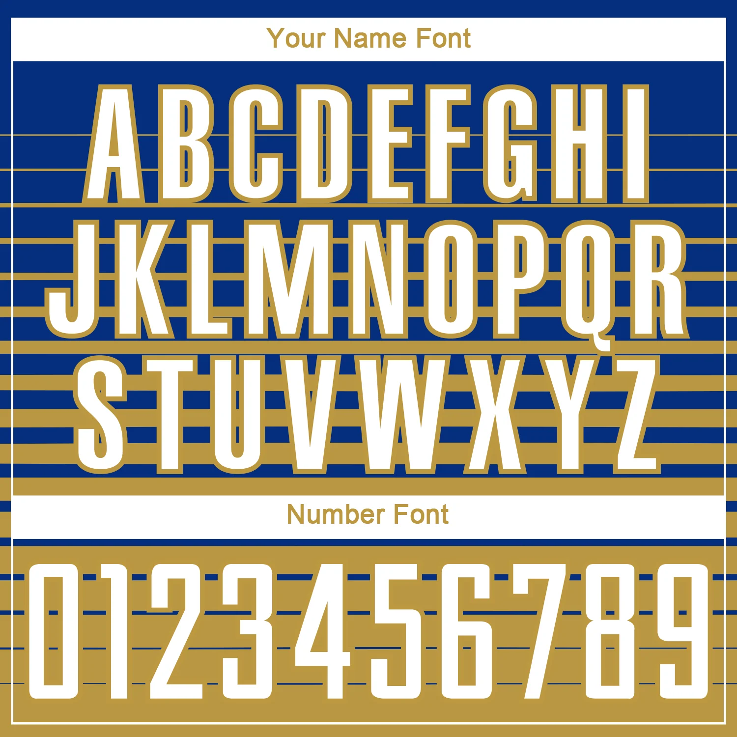 Custom Royal White-Old Gold Gradient Pinstripe Sublimation Soccer Uniform Jersey - Image 6