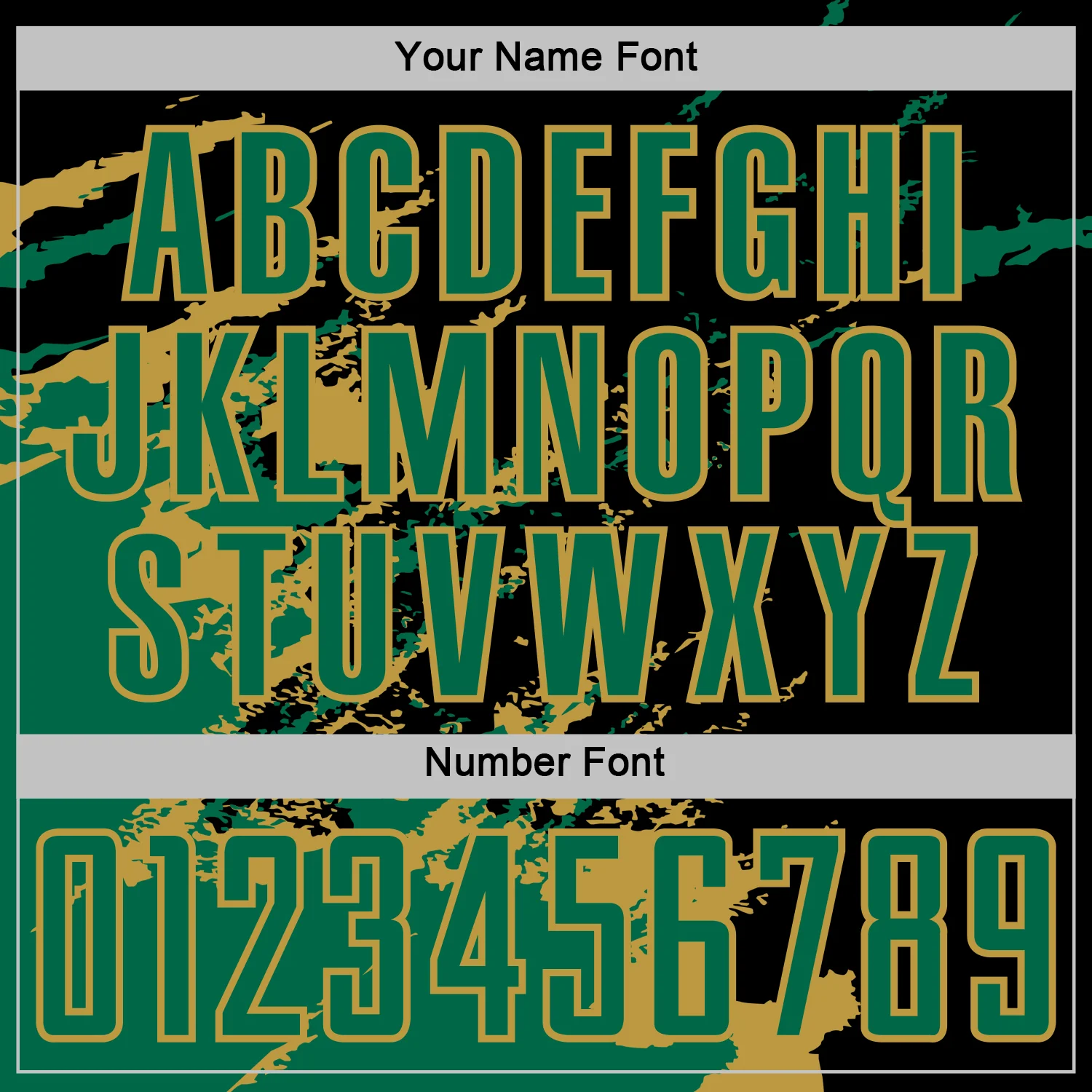 Custom Black Kelly Green-Old Gold Abstract Fragment Art Splash Sports Sublimation Soccer Uniform Jersey - Image 6
