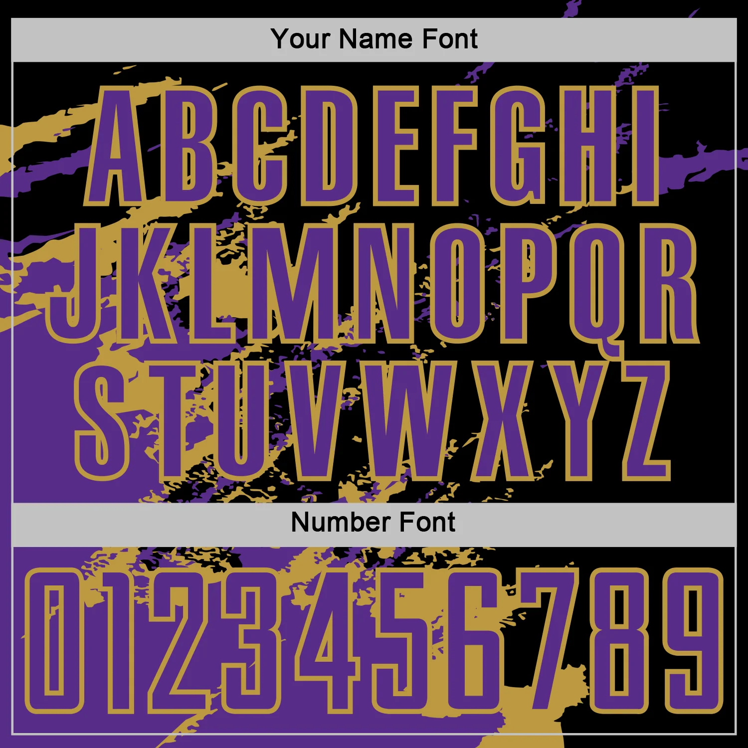 Custom Black Purple-Old Gold Abstract Fragment Art Splash Sports Sublimation Soccer Uniform Jersey - Image 6