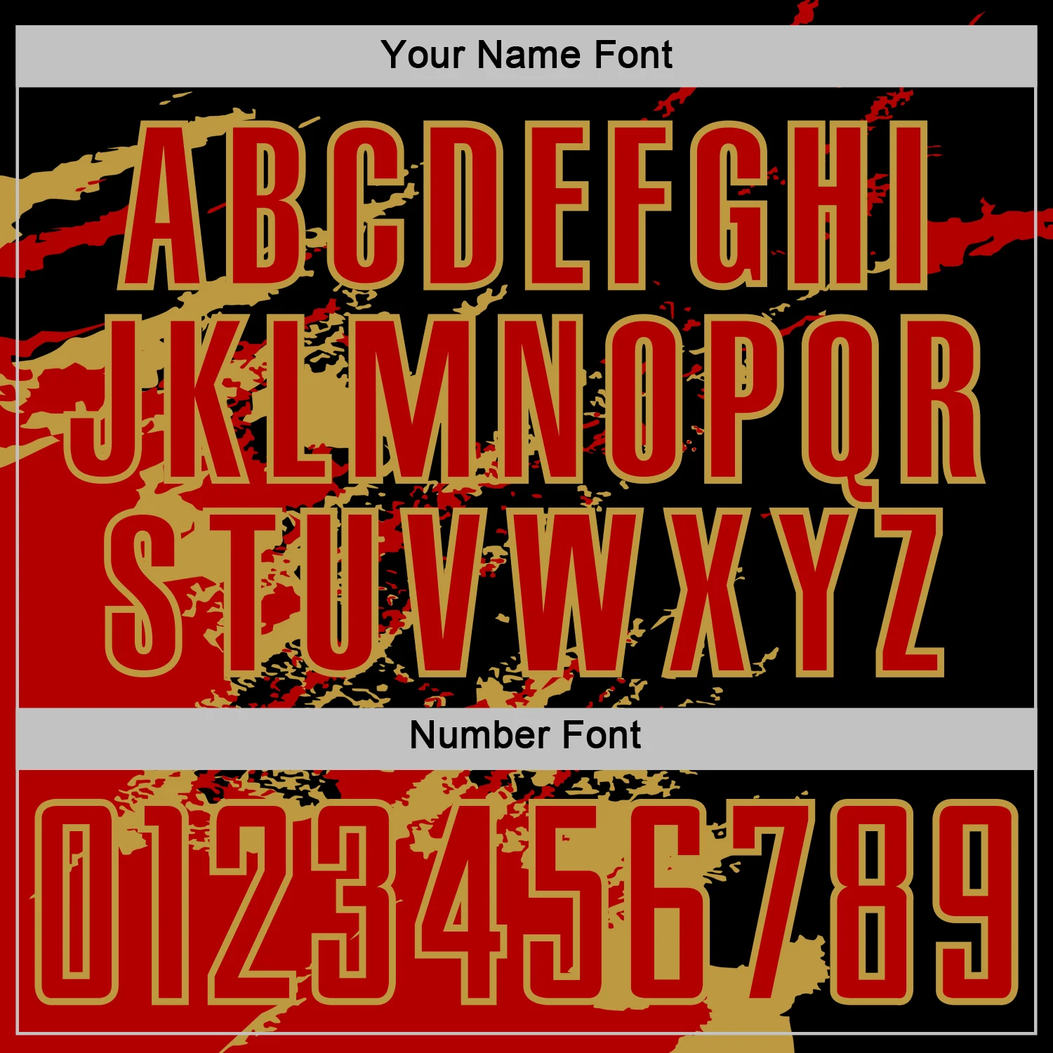 Custom Black Red-Old Gold Abstract Fragment Art Splash Sports Sublimation Soccer Uniform Jersey - Image 6