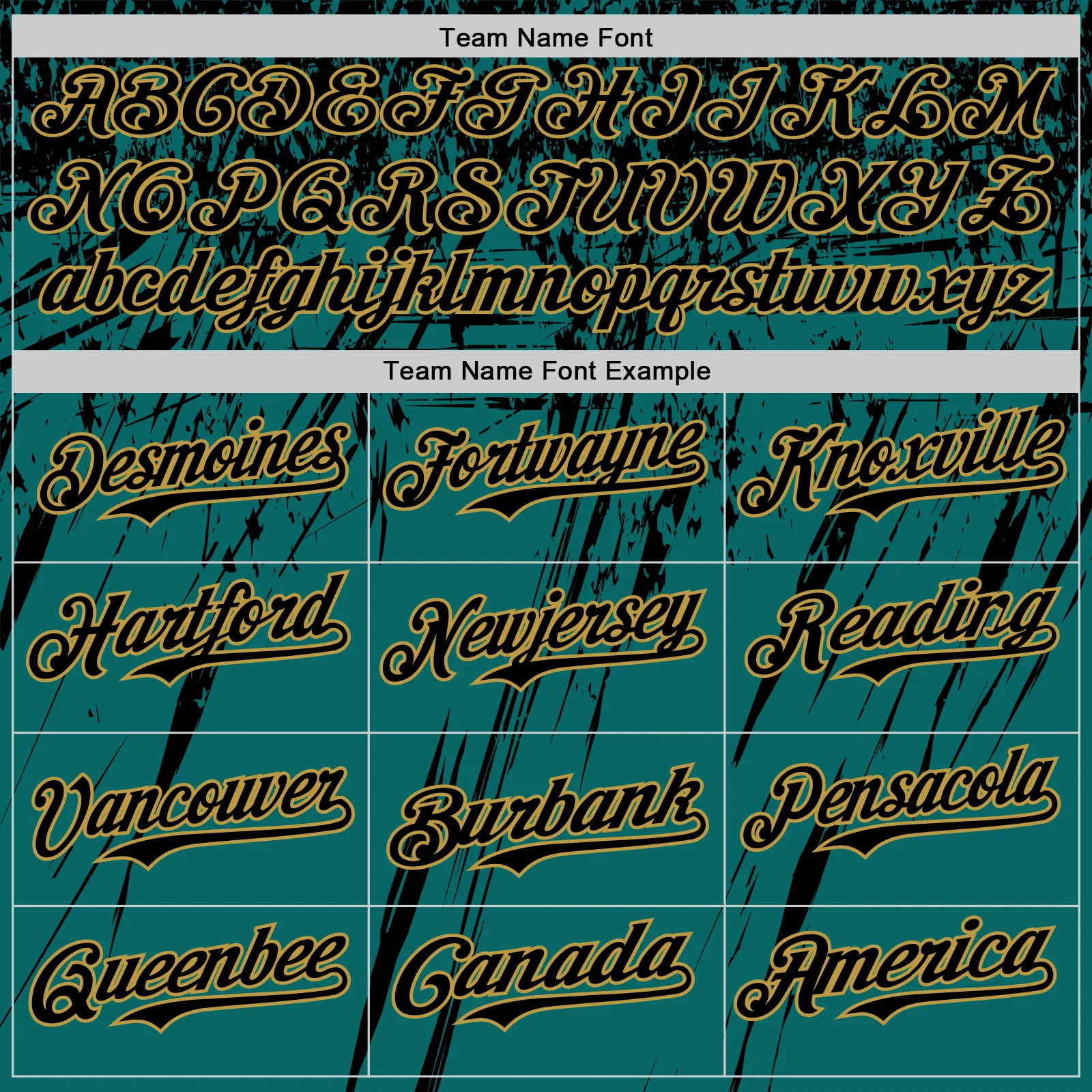 Custom Teal Black-Old Gold Distressed Scratch Brush Stroke Authentic Baseball Jersey - Image 4
