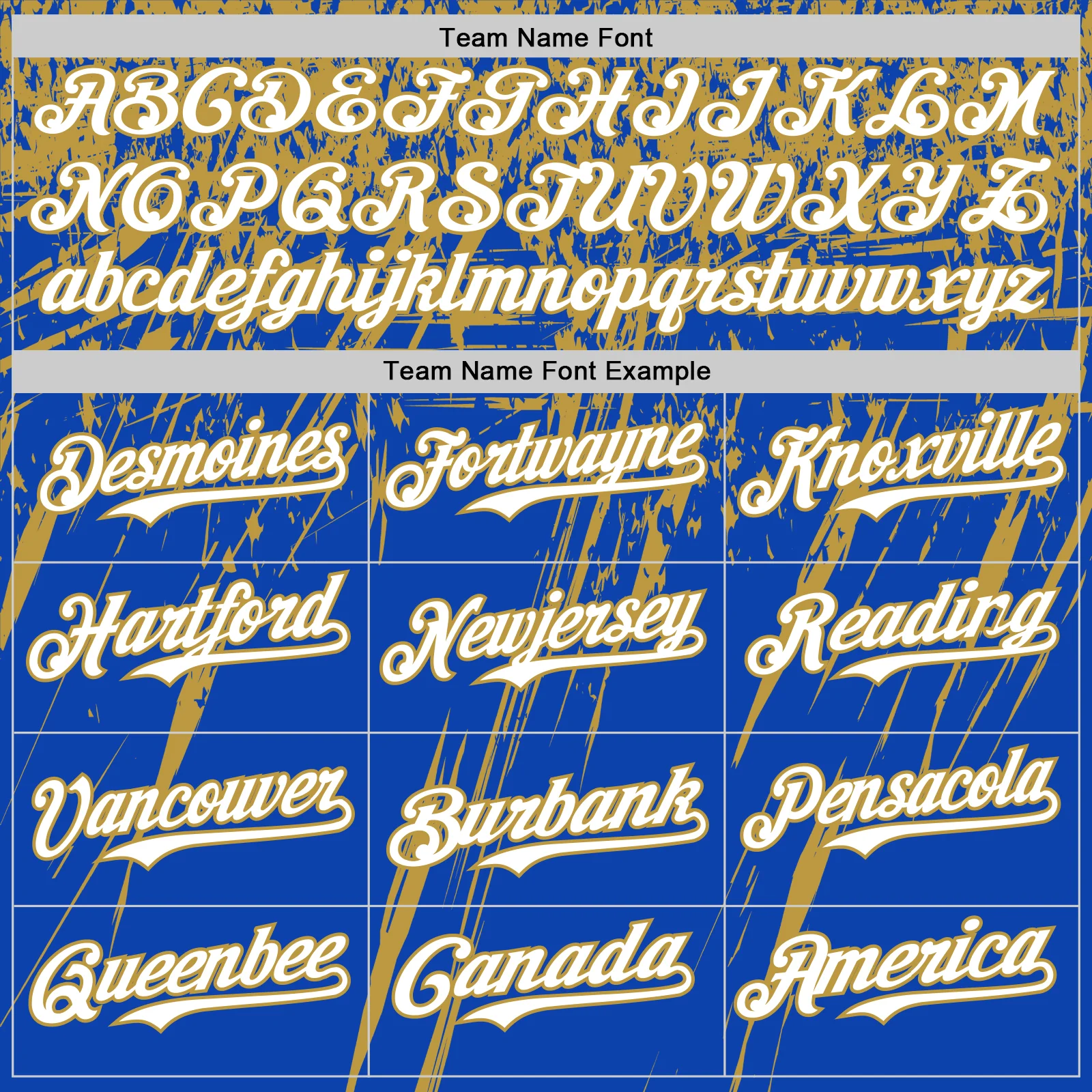 Custom Thunder Blue White-Old Gold Distressed Scratch Brush Stroke Authentic Baseball Jersey - Image 4