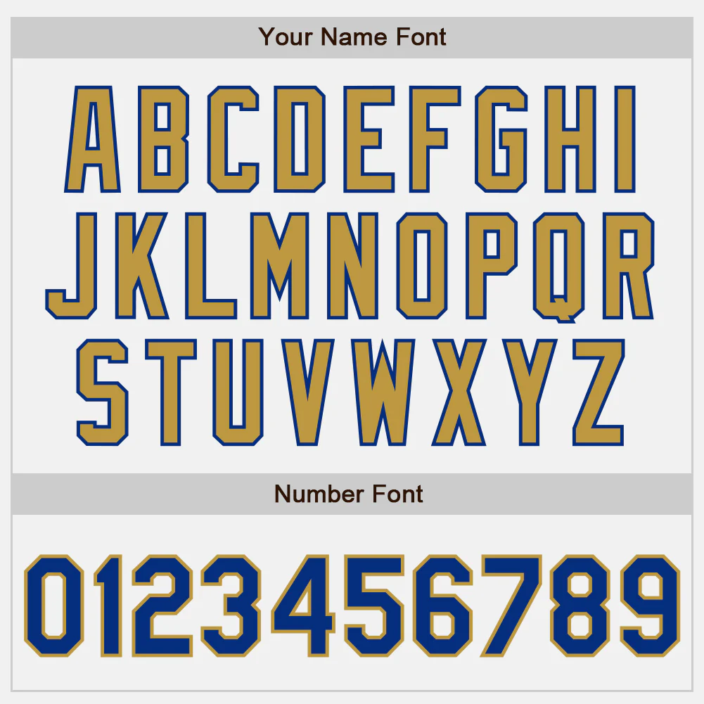 Custom White Royal-Old Gold Authentic Two Tone Baseball Jersey - Image 5