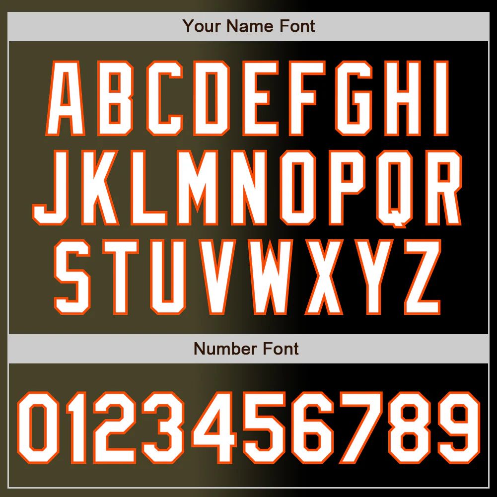 Custom Black White Olive-Orange Authentic Gradient Fashion Baseball Jersey - Image 5