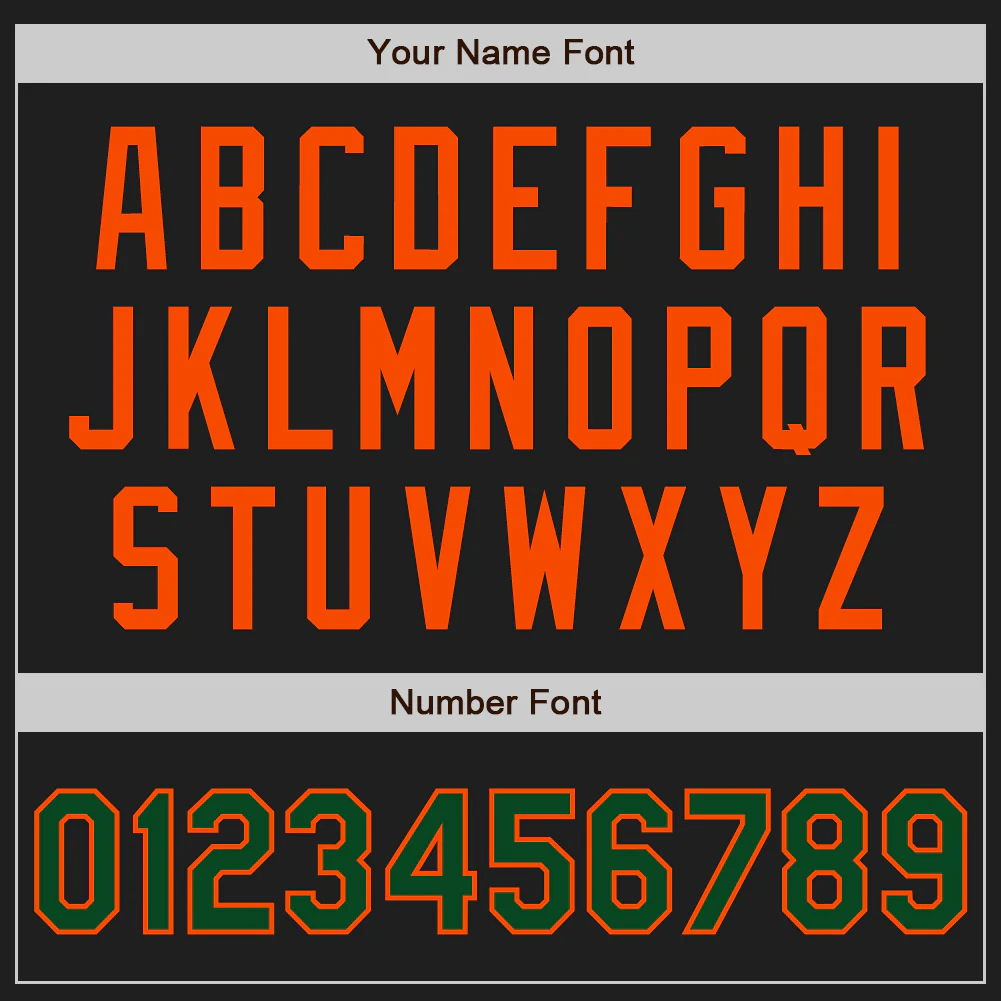 Custom Black Green-Orange Authentic Two Tone Baseball Jersey - Image 5