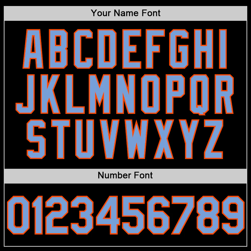 Custom Black Powder Blue Orange-White Digital Camo Two Tone Authentic Baseball Jersey - Image 5