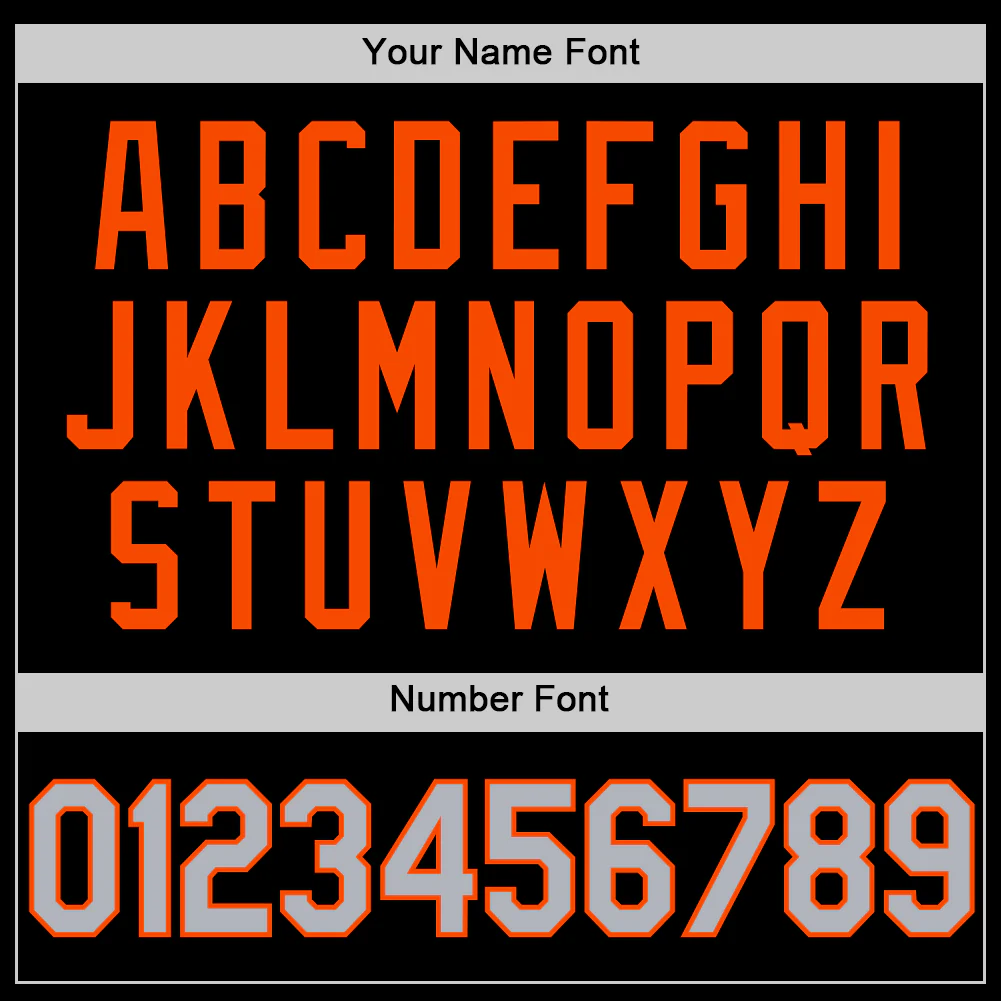 Custom Black Gray-Orange Authentic Throwback Basketball Jersey - Image 4