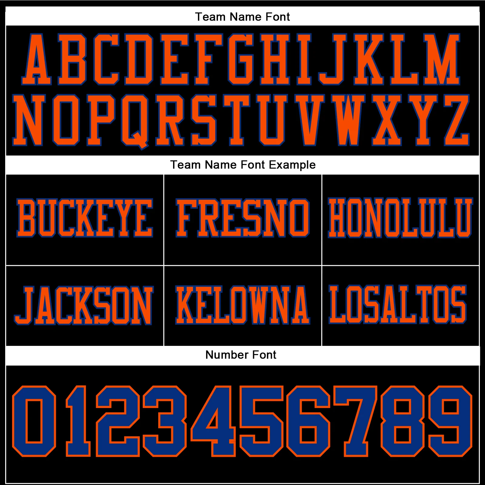 Custom Black Royal-Orange Authentic Football Jersey - Image 4