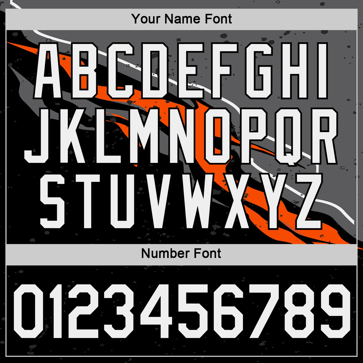 Custom Black Orange-Steel Gray 3D Esports Performance T-Shirt - Image 4
