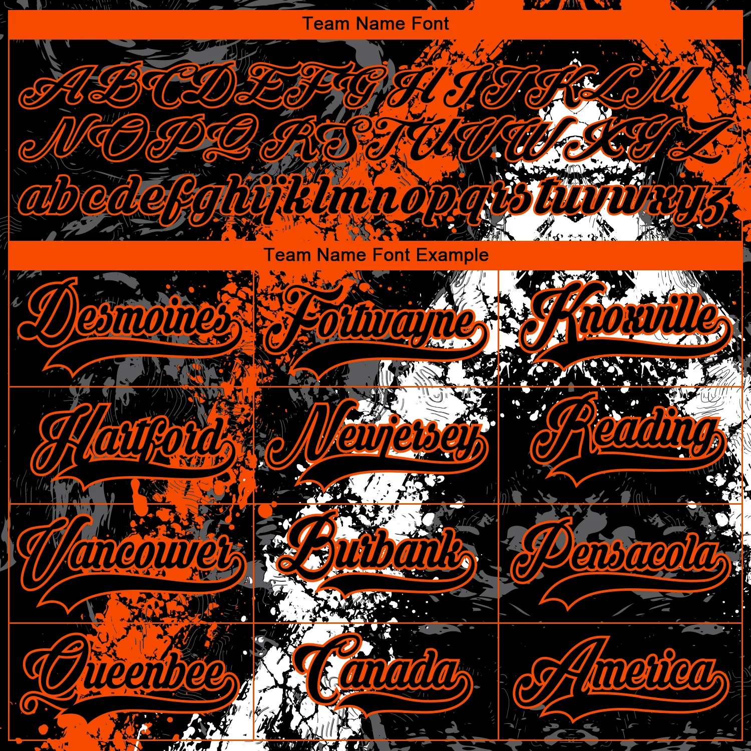 Custom Black Orange-White 3D Splash Art Hockey Lace Neck Jersey - Image 4