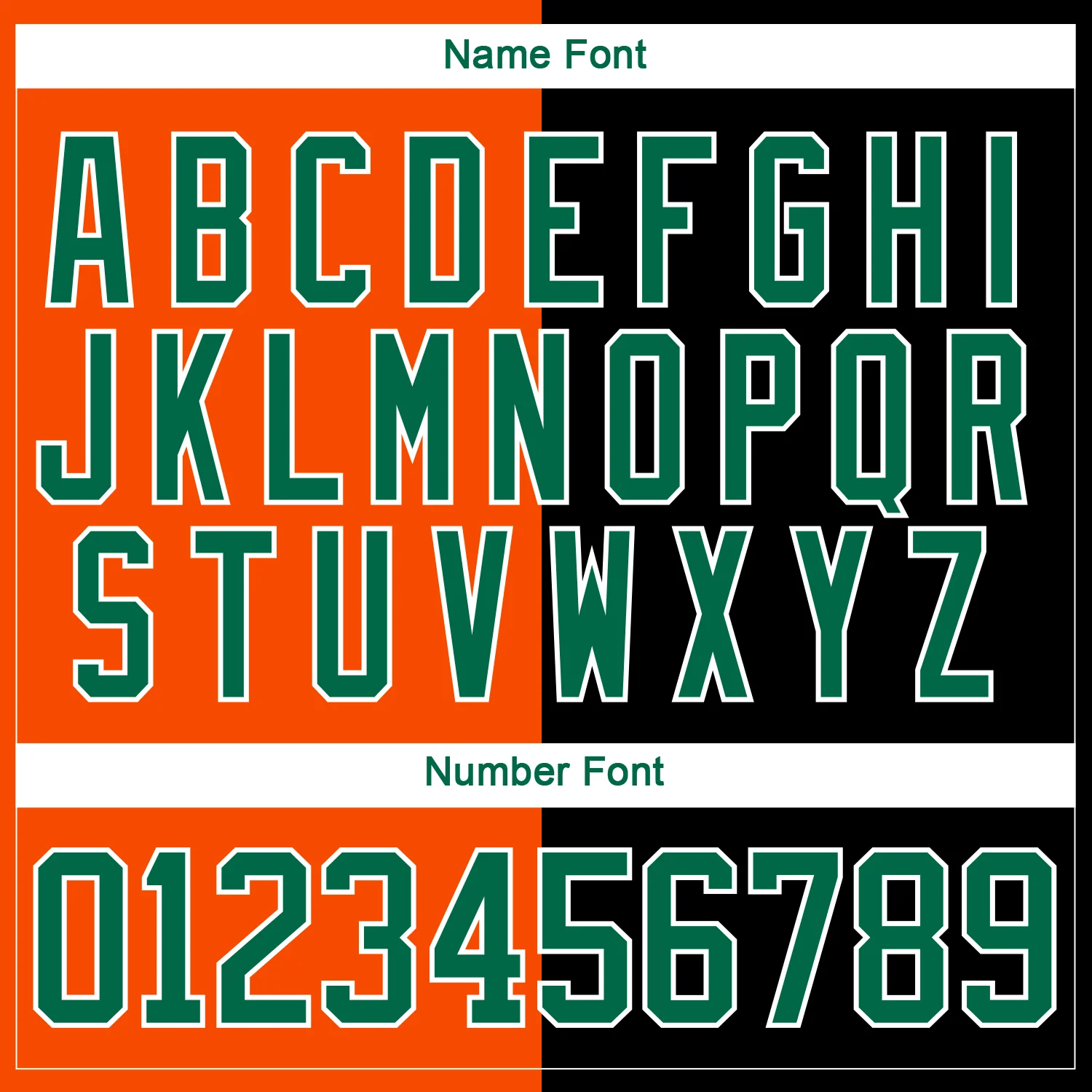 Custom Black Kelly Green Orange-White Split Fashion Hockey Lace Neck Jersey - Image 7