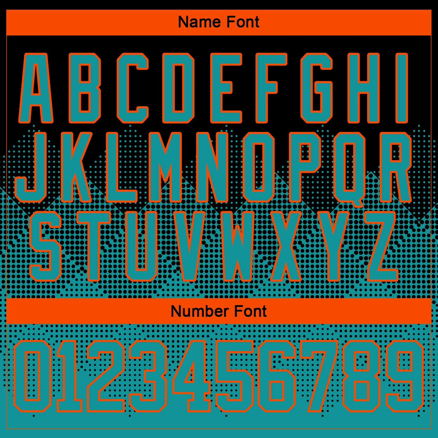 Custom Black Teal-Orange 3D Pattern Gradient Square Shapes Hockey Lace Neck Jersey - Image 5