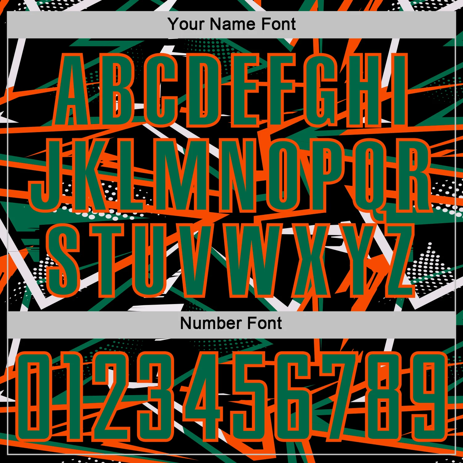 Custom Black Kelly Green Orange-White Abstract Geometric Stripes Sports Sublimation Soccer Uniform Jersey - Image 6