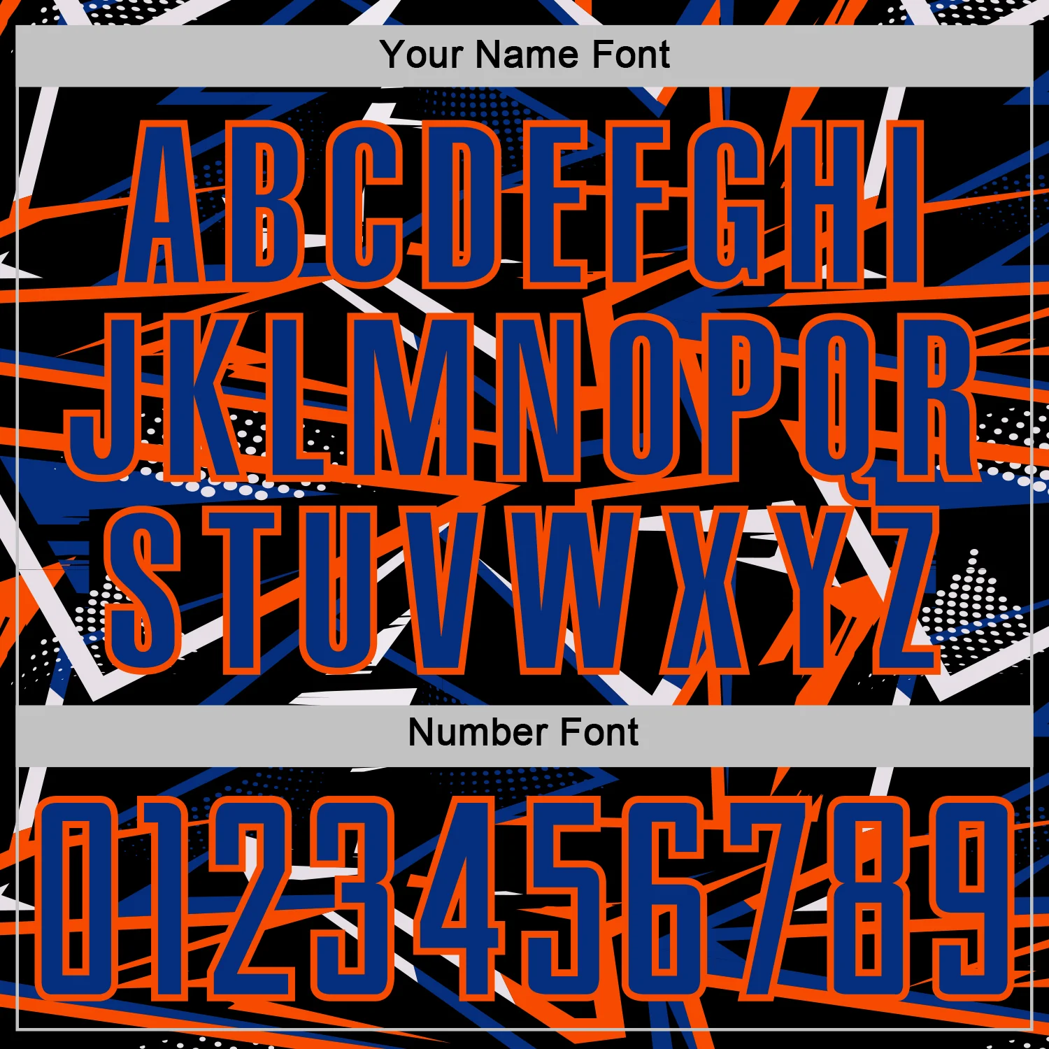 Custom Black Royal Orange-White Abstract Geometric Stripes Sports Sublimation Soccer Uniform Jersey - Image 6