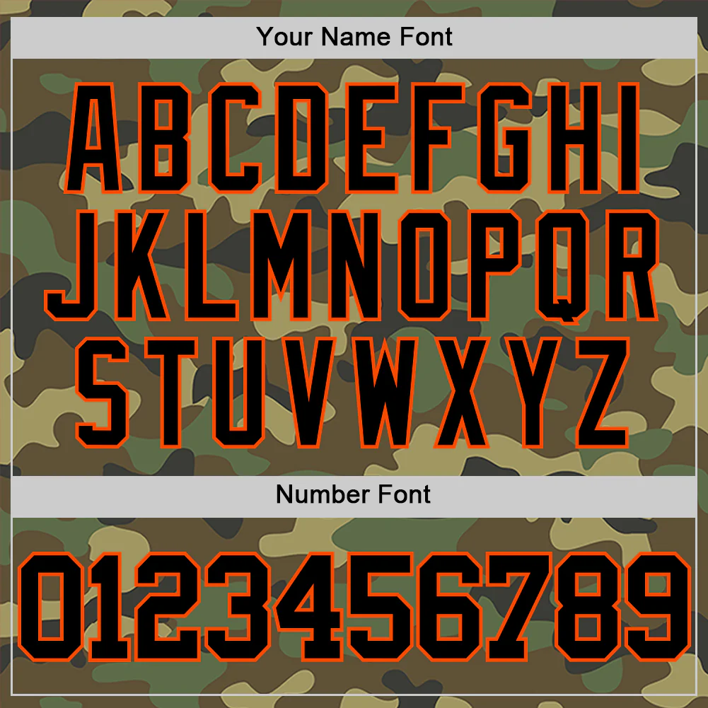 Custom Camo Black-Orange Authentic Salute To Service Basketball Jersey - Image 4